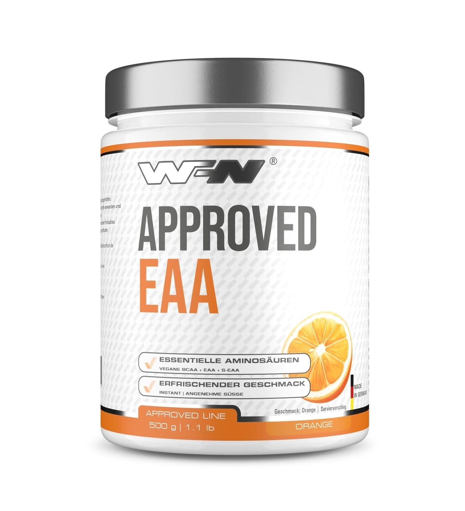 Wfn Approved EAA - Vegan Instant Amino Acid Powder - 9 Essential Aminos + L-Histidine - 500g Can - 35 Portions - Made in Germany - External Lab Tested - Buy Online on GoSupps.com