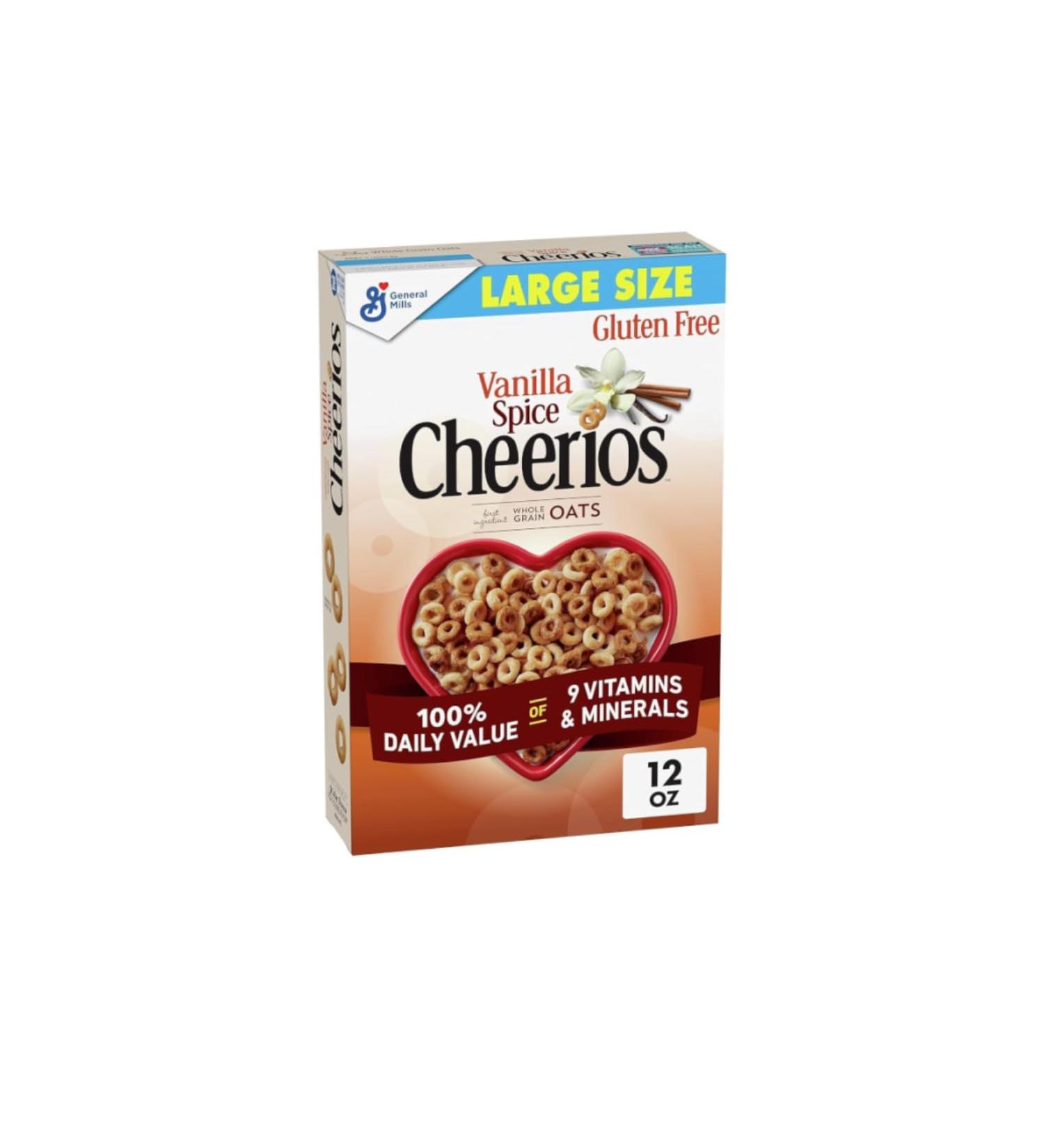 General Mills Vanilla Spice Cheerios Cereal 12oz (340g) | Made with Real Cinnamon | No Artificial Colours and Flavours | Gluten Free | Large Size - Buy Online on GoSupps.com