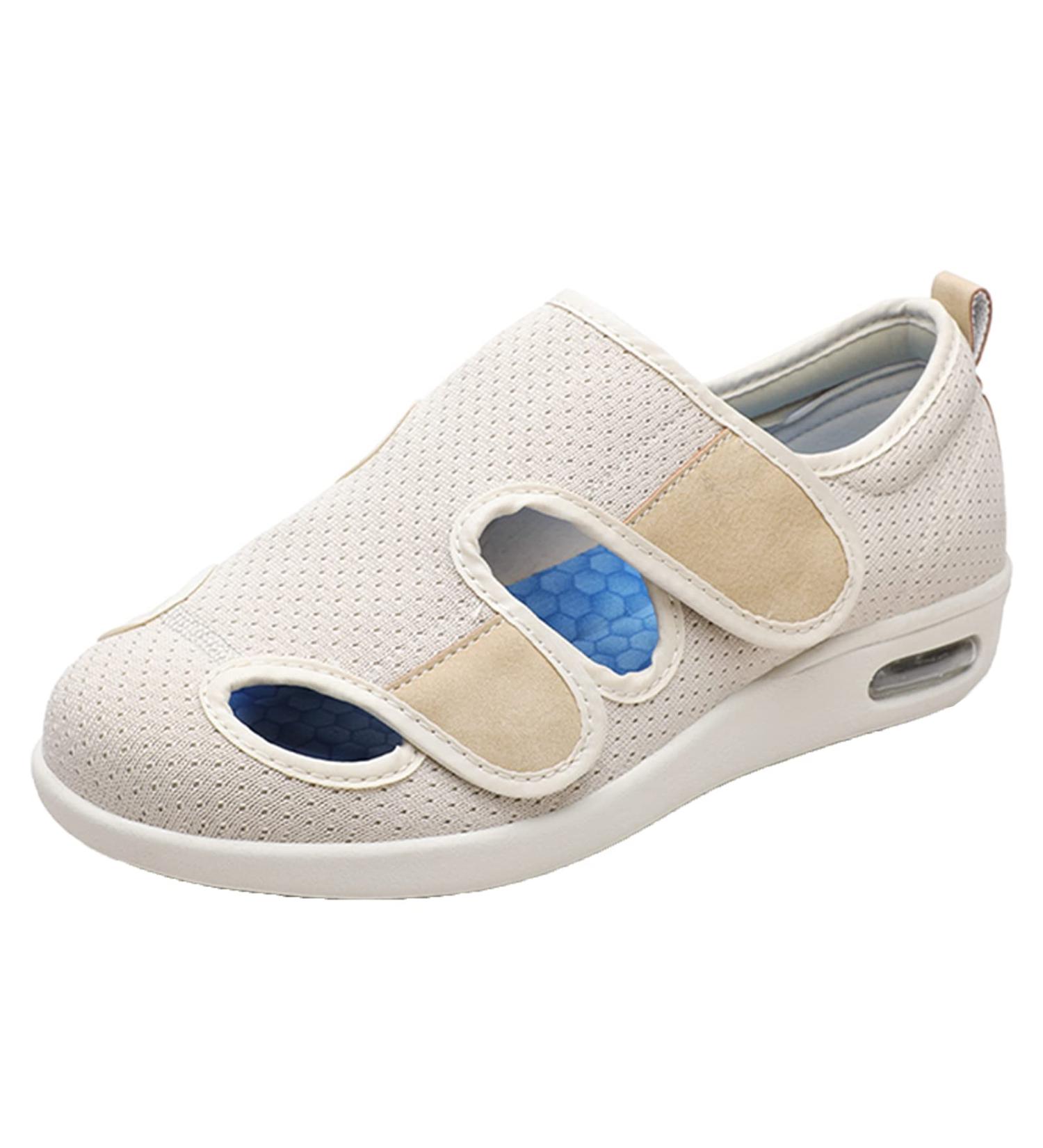 SDEQA Adjustable Diabetic Slippers for Men and Women - Extra Wide Memory Foam Walking Shoes for Elderly - Lightweight, Breathable, Anti-Slip Design - Size 6.5 B - Buy Online on GoSupps.com