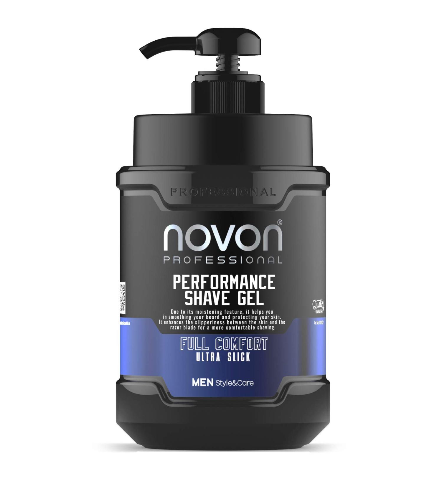 NOVON Professional Shaving Gel Shaving Gel 1000ml Transparent shaving gel ideal for shaving lines 26071 Black Estandar