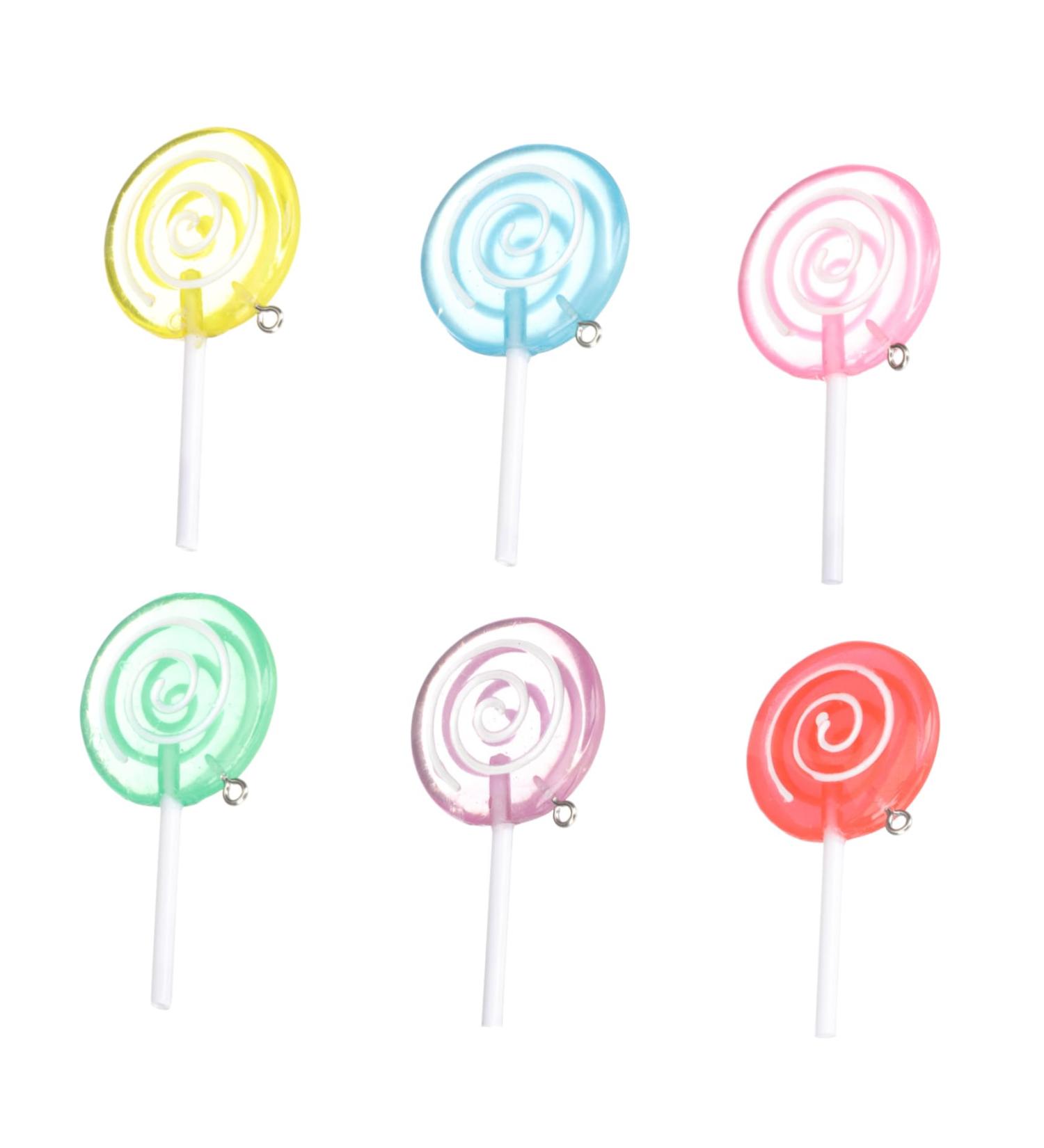 LABRIMP Christmas Tree 6pcs Lollipop Model Scrapbook Lollipop Photo Pops Kids Toy Child Candy Bread Plastic Toys - Buy Online on GoSupps.com