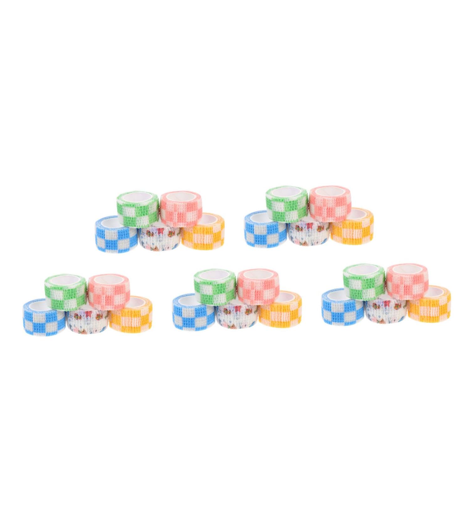 Beaupretty 25pcs Elastic Finger Wraps - Sports Finger Cover Adhesive Tapes in Random Colors - 4.3x4.3x2.7CM - International Shipping Available - Buy Online on GoSupps.com
