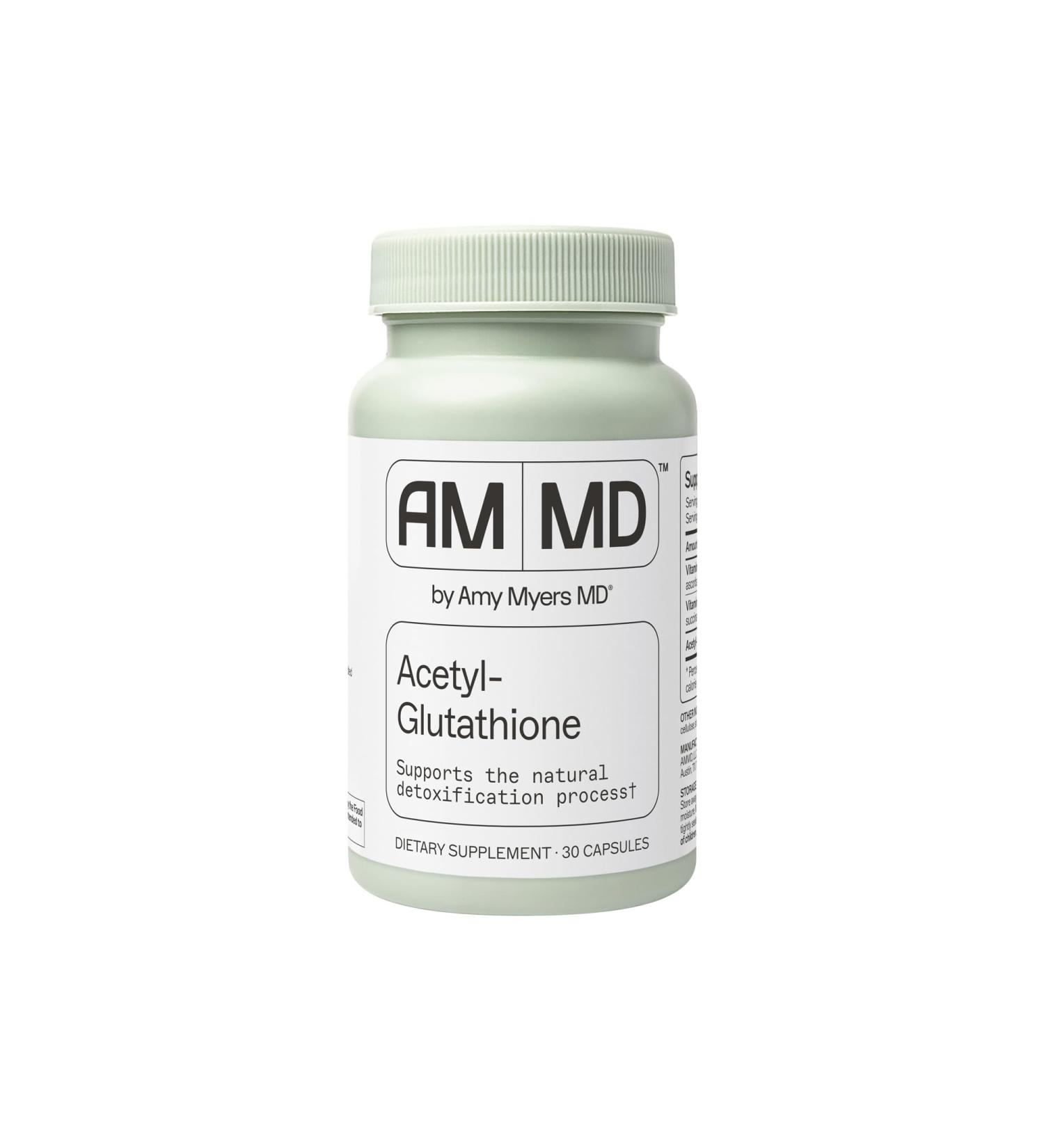 Amy Myers MD Glutathione Supplement - Healthy Cellular Absorption Natural Detox & Immune System Support - Acetyl-Glutathione Nutritional & Immune System Care - Gluten-Free & Non-Dairy - 30 Capsules - Buy Online on GoSupps.com