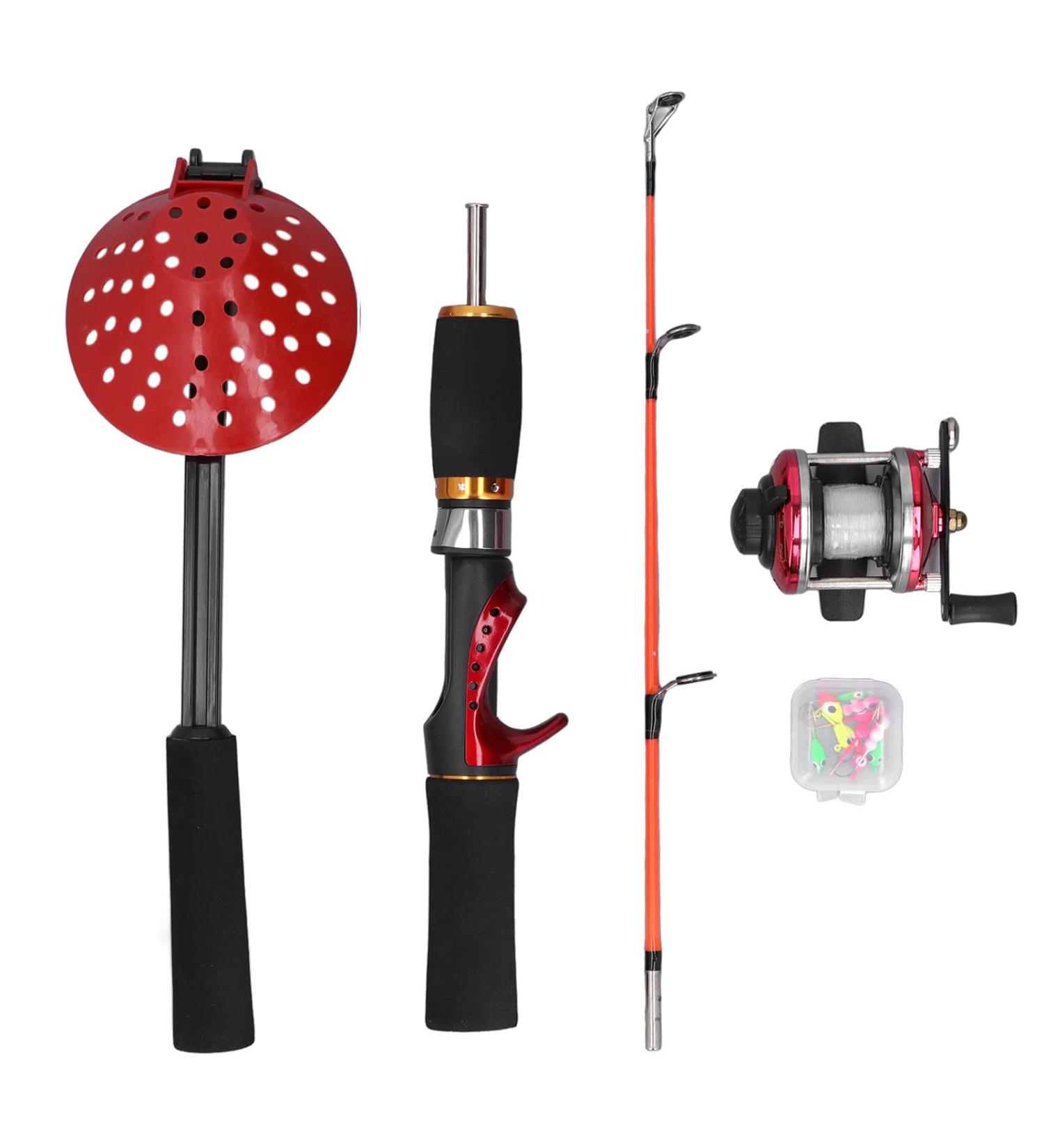 Shop Portable Ice Fishing Rod Roll Combo - 56 cm Carbon Fiber Set with Fishing Cord Ice Rink & Shovel for Outdoor Adventures - Buy Online on GoSupps.com