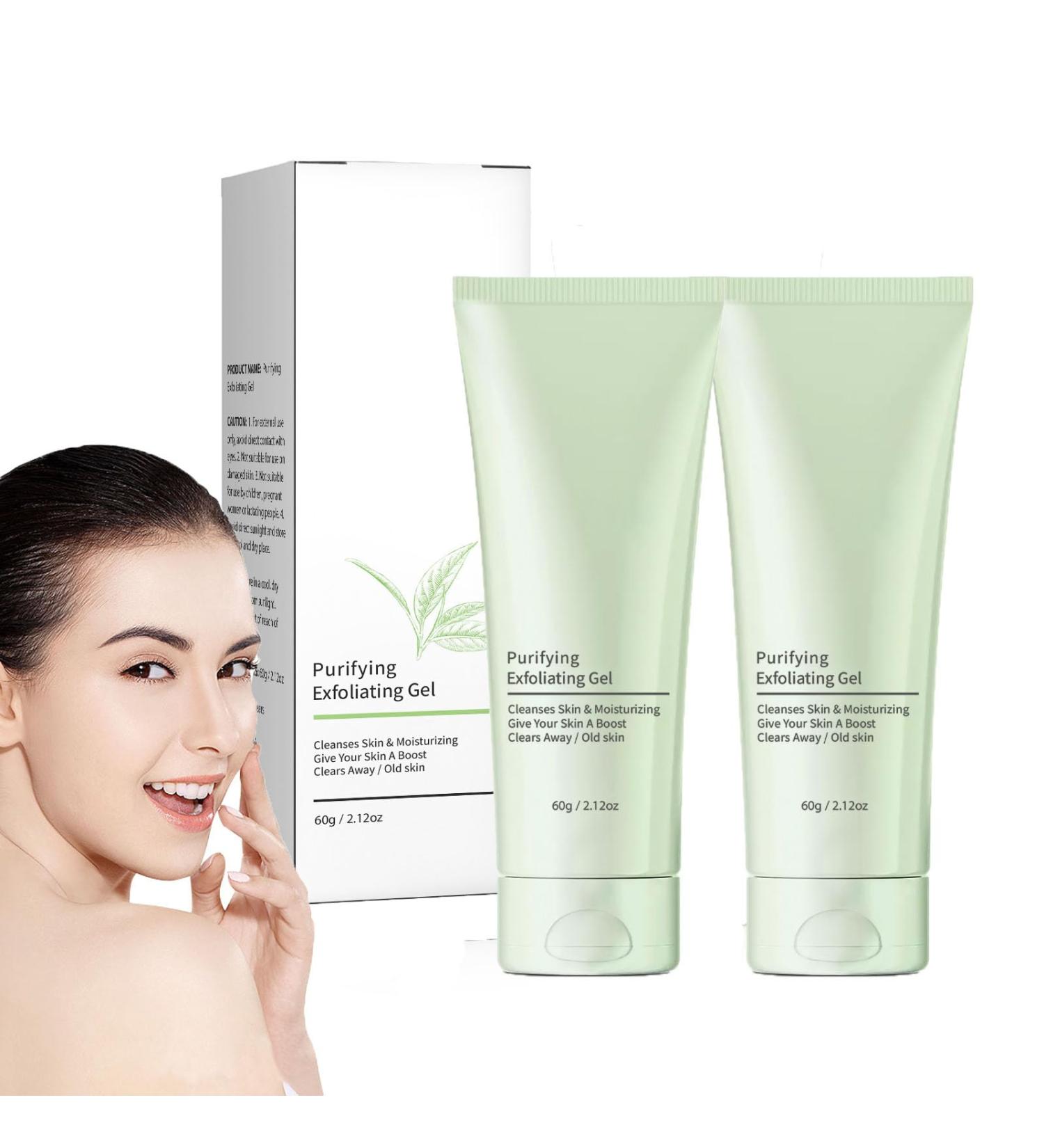 Purifying Exfoliating Gel 2PC - Daily Face & Body Scrub for Deep Cleansing & Moisturizing Skin - Buy Online on GoSupps.com