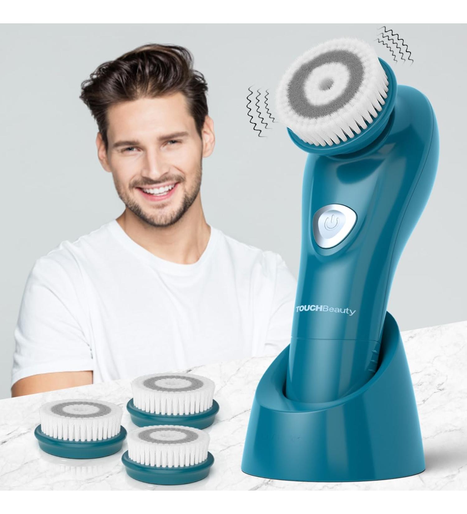 TOUCHBeauty Gesichtsb rste f r M nner Skin Scrubber mit fortschrittlichen 6 Grad oszillierenden Vibration Reinigungstechnologie TB-1487(Blau) Black - Buy Online on GoSupps.com