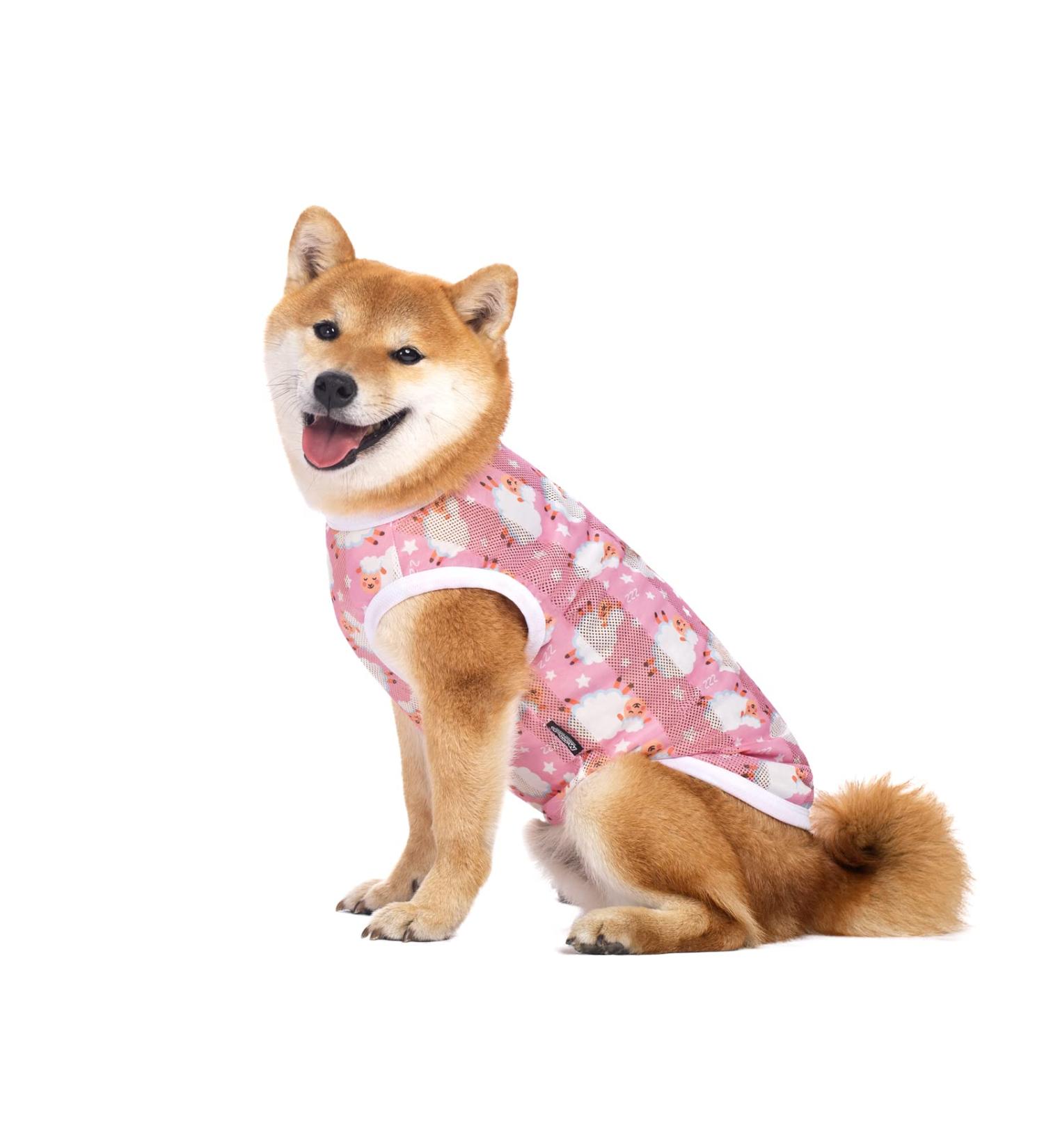 Cool & Breathable Pet Summer T-Shirt for Medium & Large Dogs - Sun Protection Dog Vest Outfit (XXXL Pink Sheep) - Buy Online on GoSupps.com