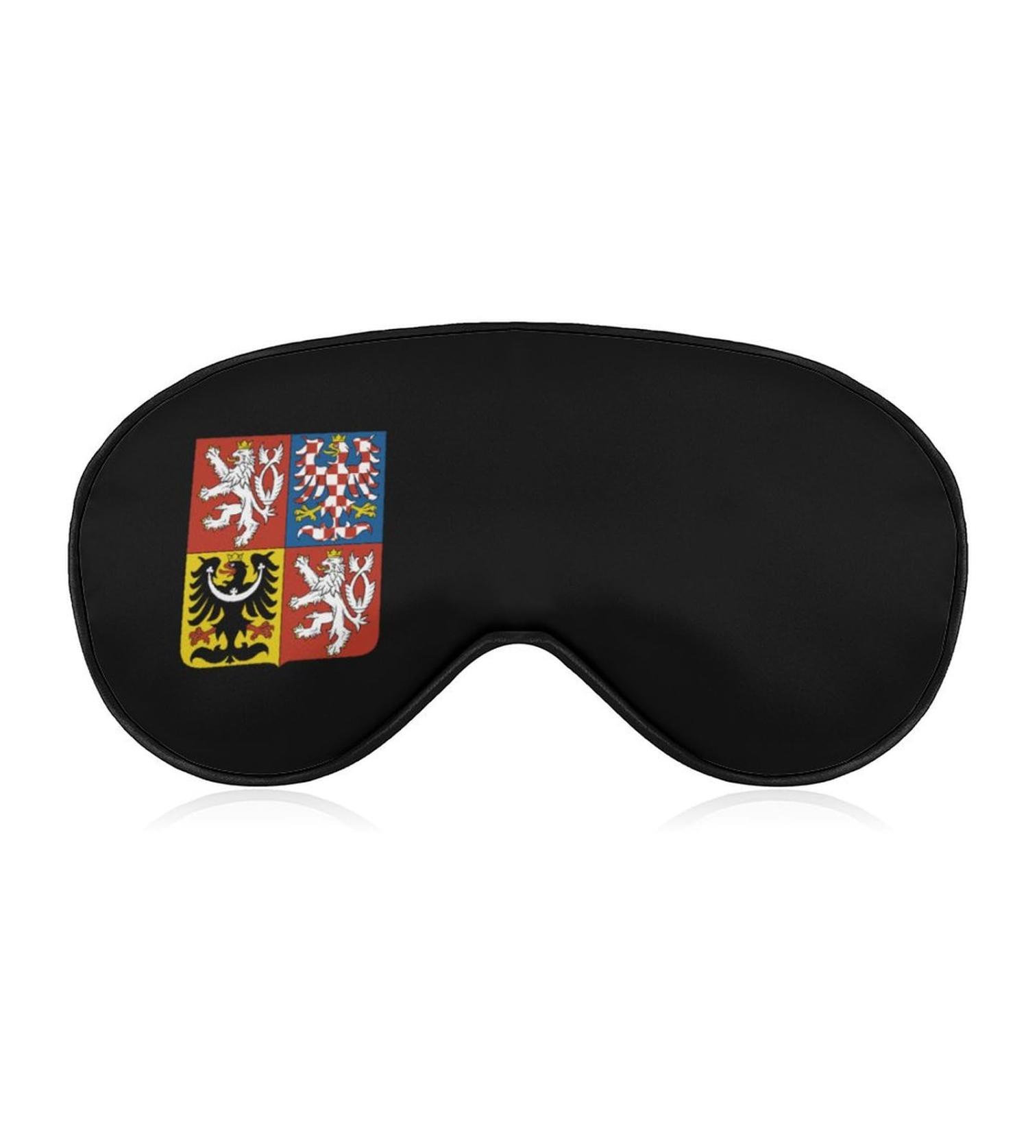 Czech National Emblem Sleep Mask - Adjustable Soft Eye Cover for Effective Shading | Funny Blindfold for Men & Women - Buy Online on GoSupps.com