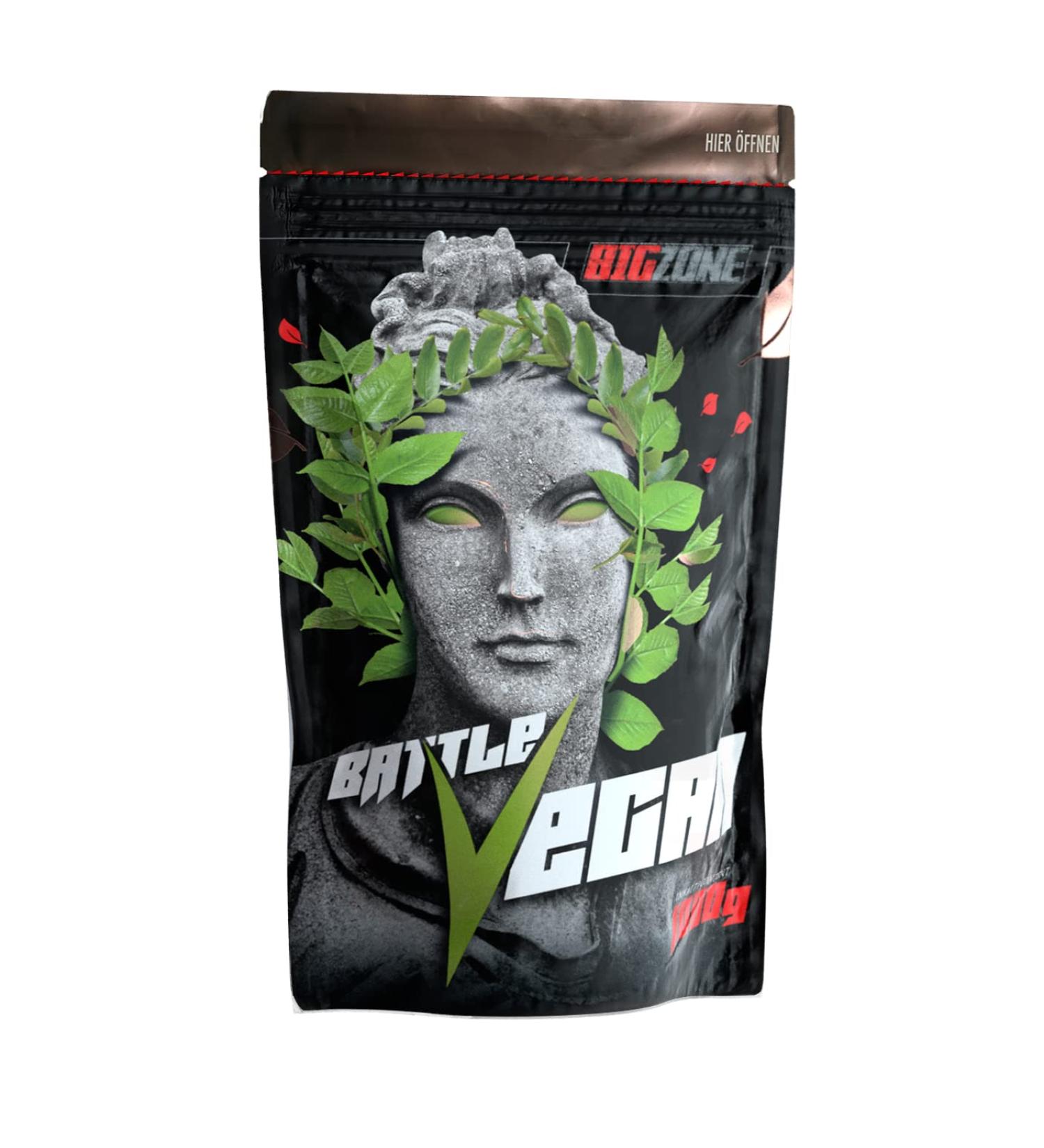 Big Zone Battle Whey vegan - 1000g chocolate hazelnut |Pea protein (70%) + rice protein (20%) |Vegan egg white shake protein (chocolate hazelnut)