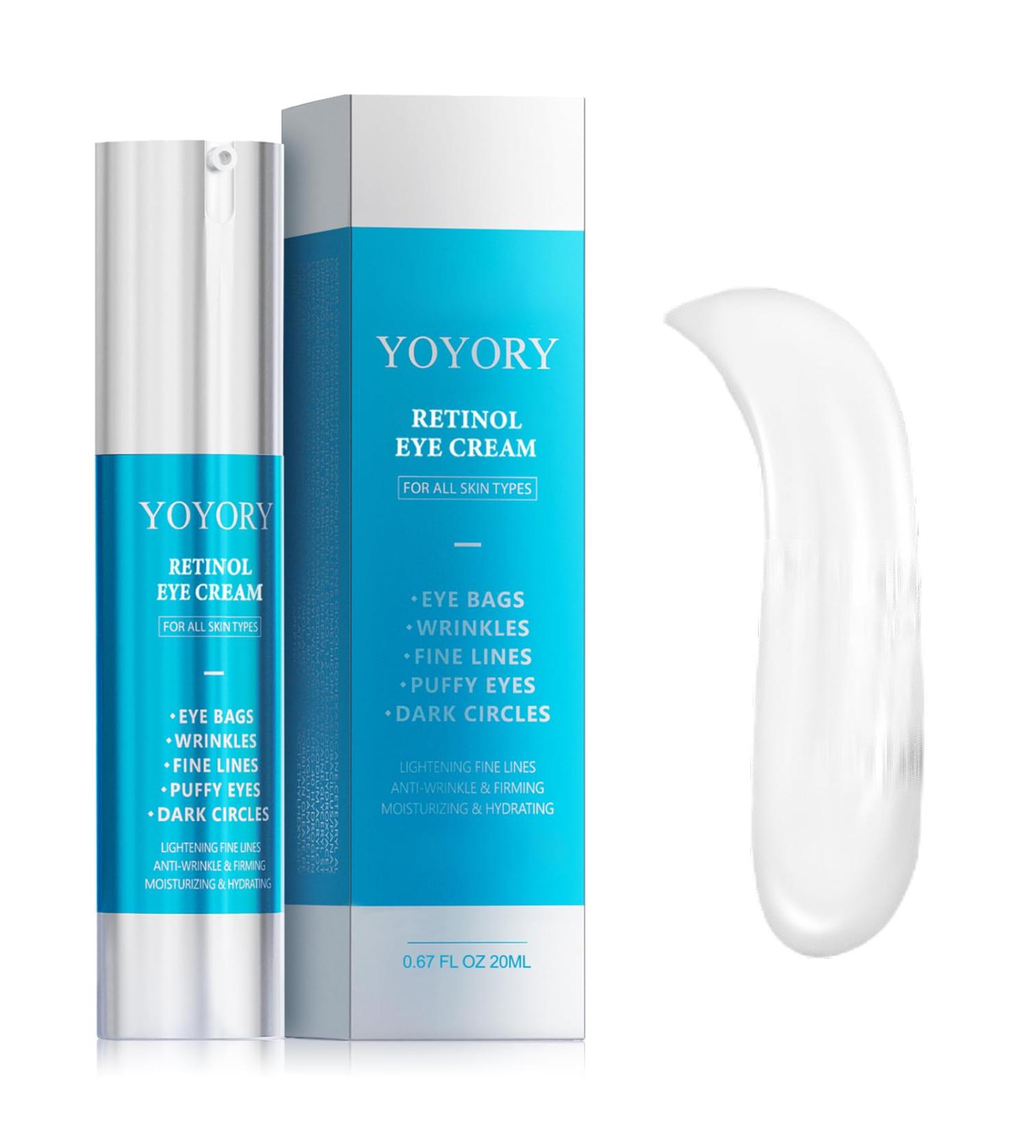Retinol Eye Cream for Eye Bags - Anti-Aging Under Eye Treatment for Dark Circles Fine Lines Wrinkles Puffiness - Hydrating & Moisturizing Skin CareGift for Women and Men 0.67 fl oz 0.67 Fl Oz (Pack of 1) - Buy Online on GoSupps.com