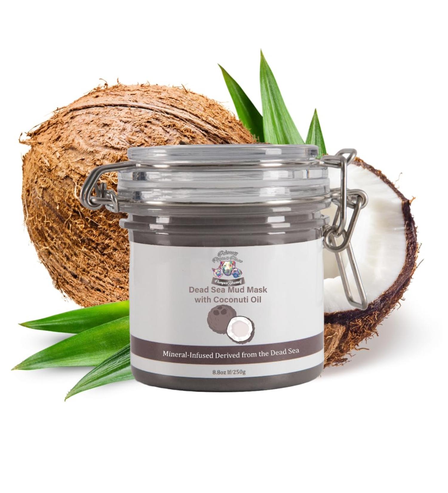Princess Pippa's Place Dead Sea Mud Mask - Anti-Aging Face & Body Treatment with Coconut Oil for Cleansing Detoxifying & Pore Reducing - 8.8 Oz - Buy Online on GoSupps.com