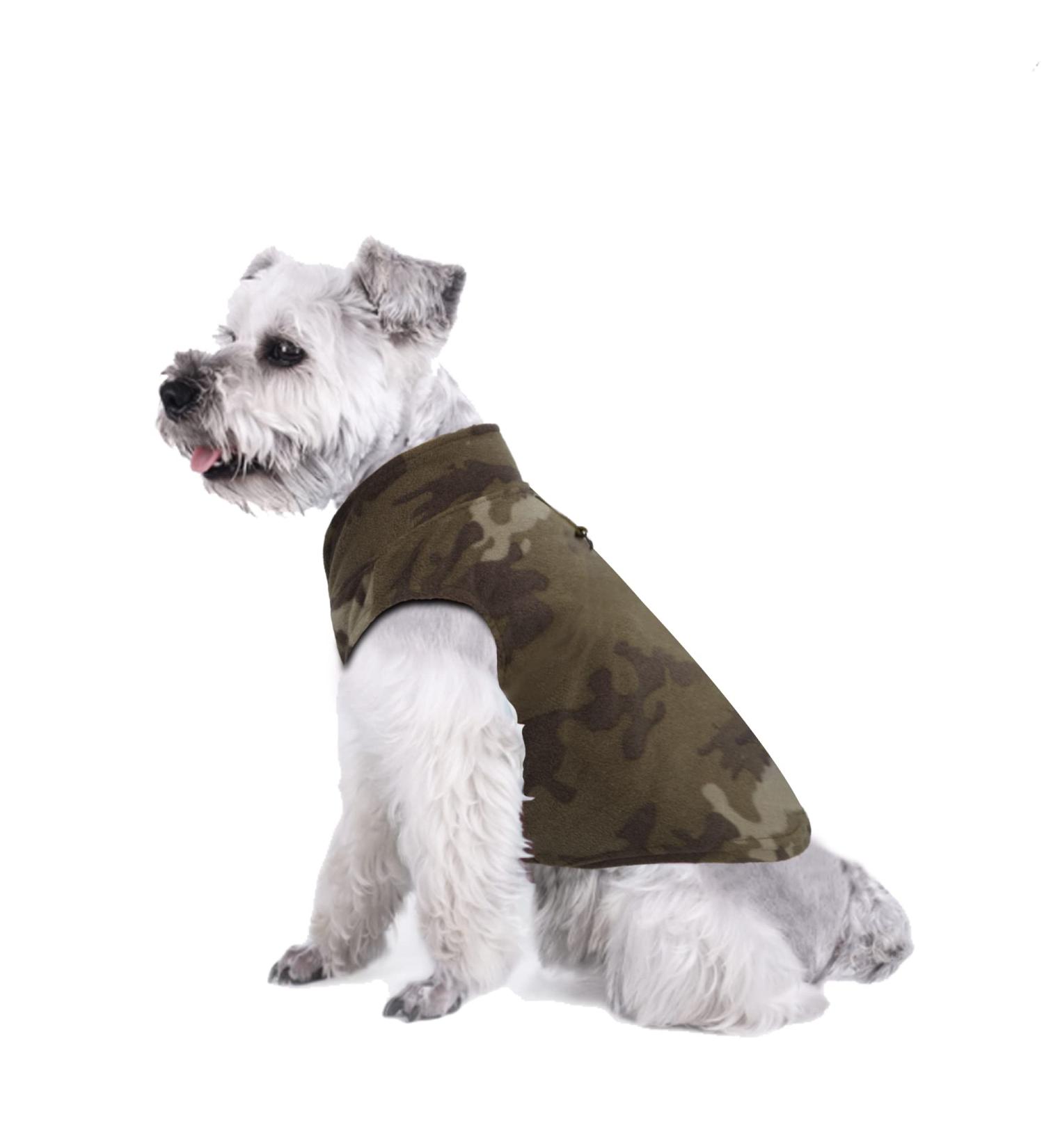 Premium Dog Vlies Vest - Stylish Sweater Jacket for Small to Medium Dogs & Cats | Camouflage Design - Perfect for Dackel Chihuahua Bulldog and More! - Buy Online on GoSupps.com