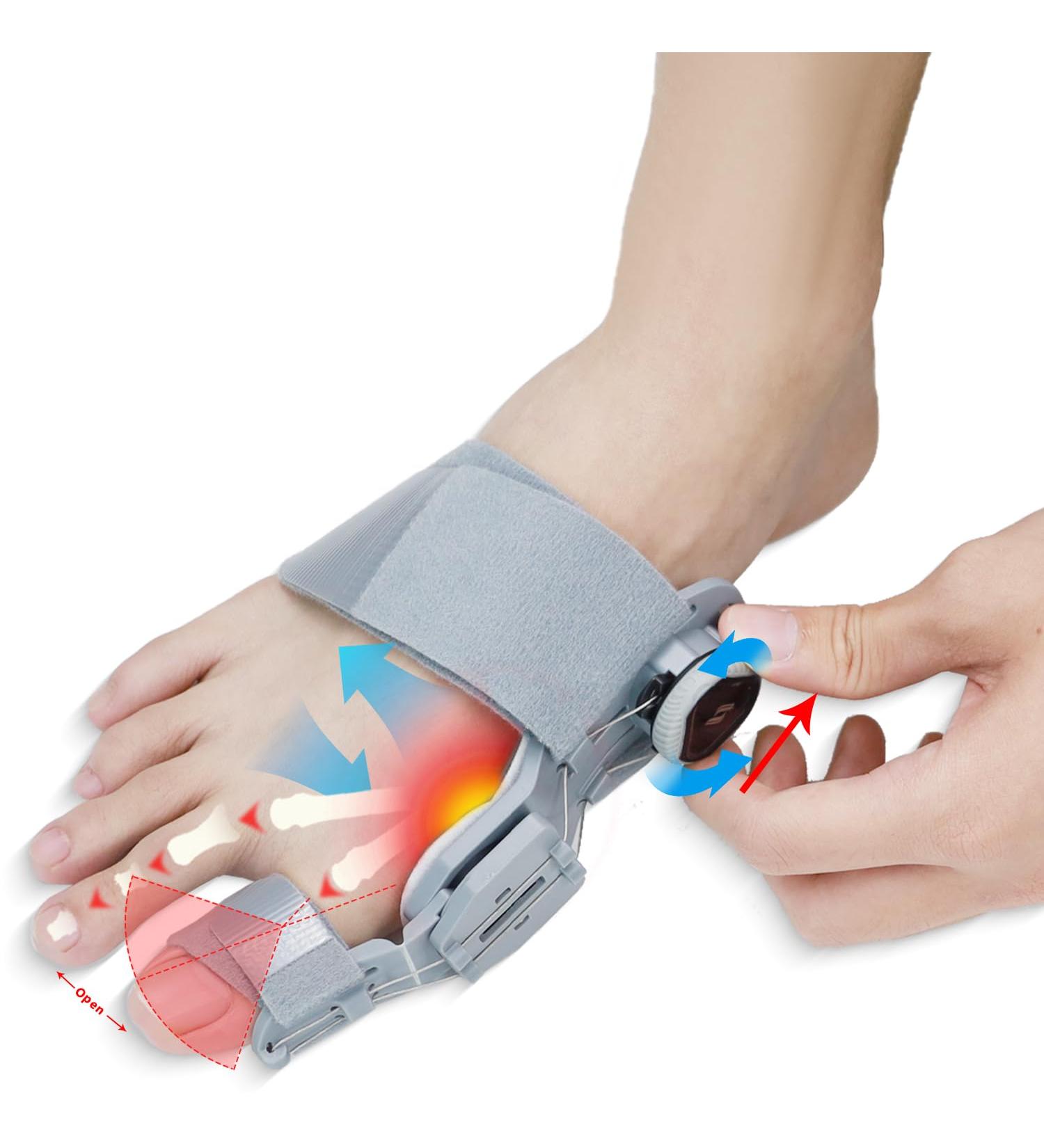 Bunion Corrector for Women & Men - Adjustable Bunion Splint for Pain Relief | Anti-Slip Heel Strap & Silicone Pad | Fits Left & Right Feet - Buy Online on GoSupps.com
