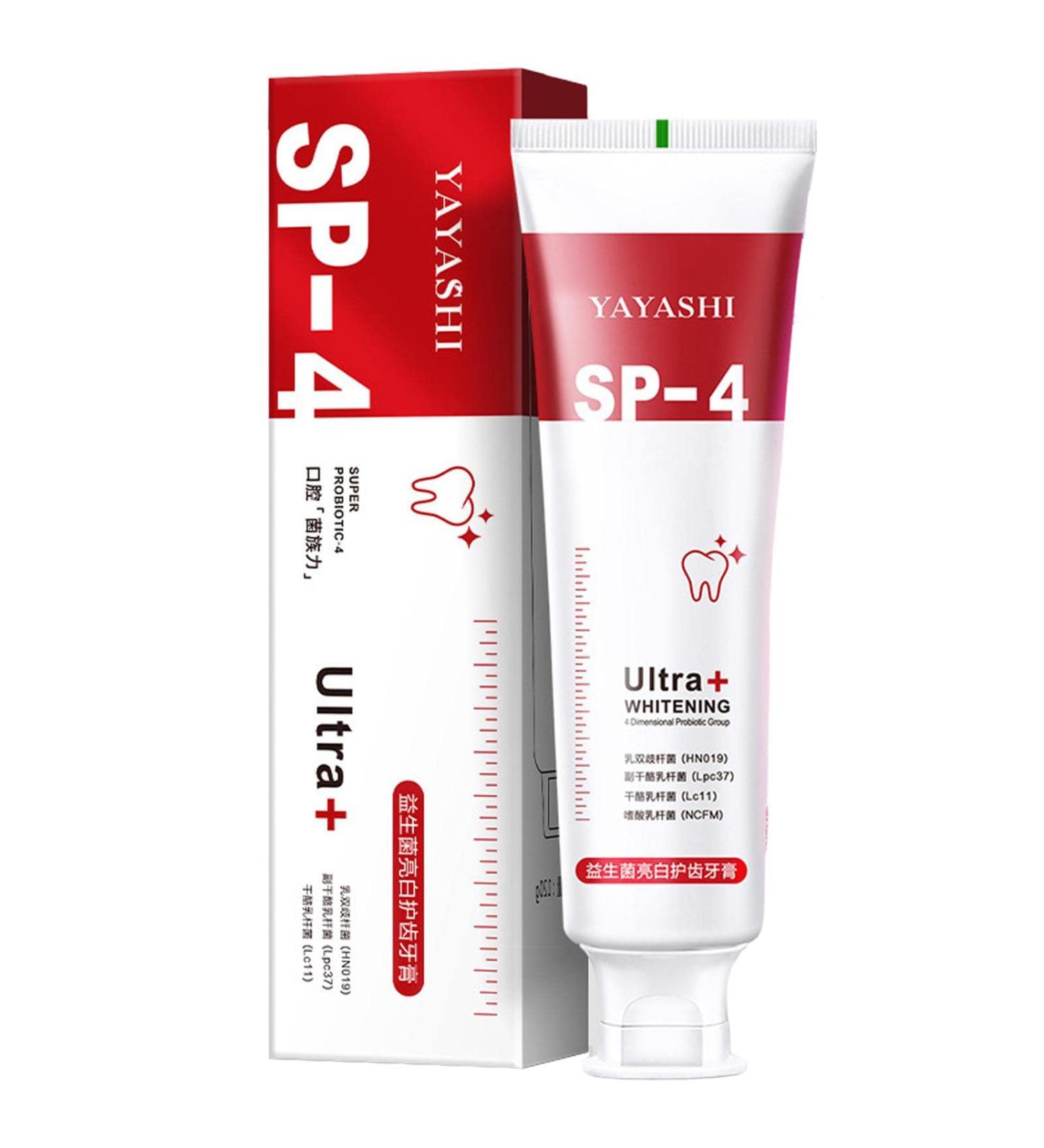 Sp-4 Toothpaste Sp-4 Toothpaste Probiotic Whitening Agent Refreshing Whitening Toothpaste for Adults Dazzling White Toothpaste Enamel Strengthening Toothpaste - Buy Online on GoSupps.com