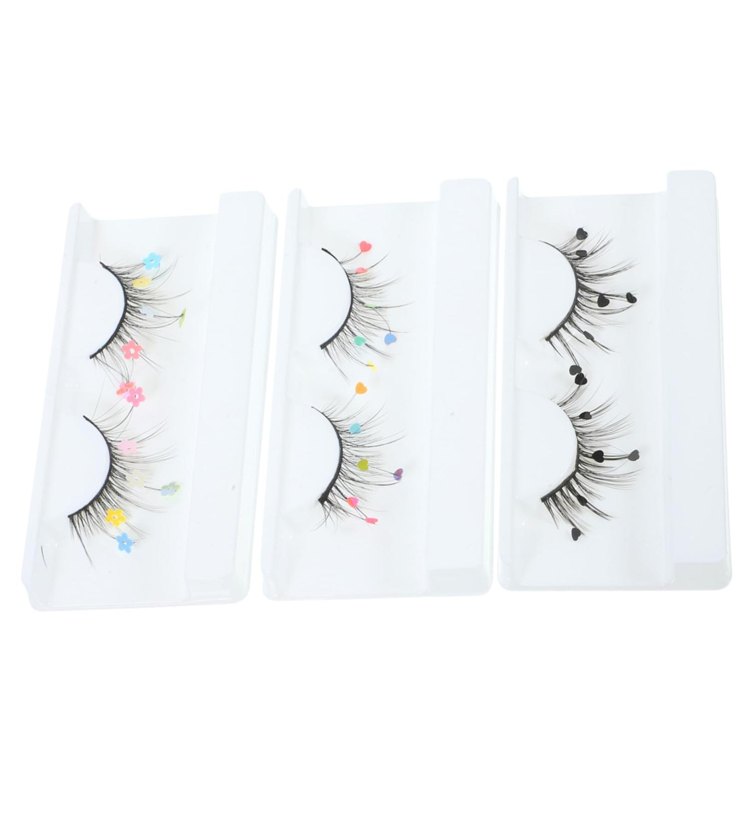 minkissy 6 Pairs Sequin False Eyelashes Colored Lashes Natural False Lashes Colored Eyelashes Fake Lashes Natural Color Lashes Lashes with Pride Makeup Miss Cosplay Cosmetic Imitation - Buy Online on GoSupps.com