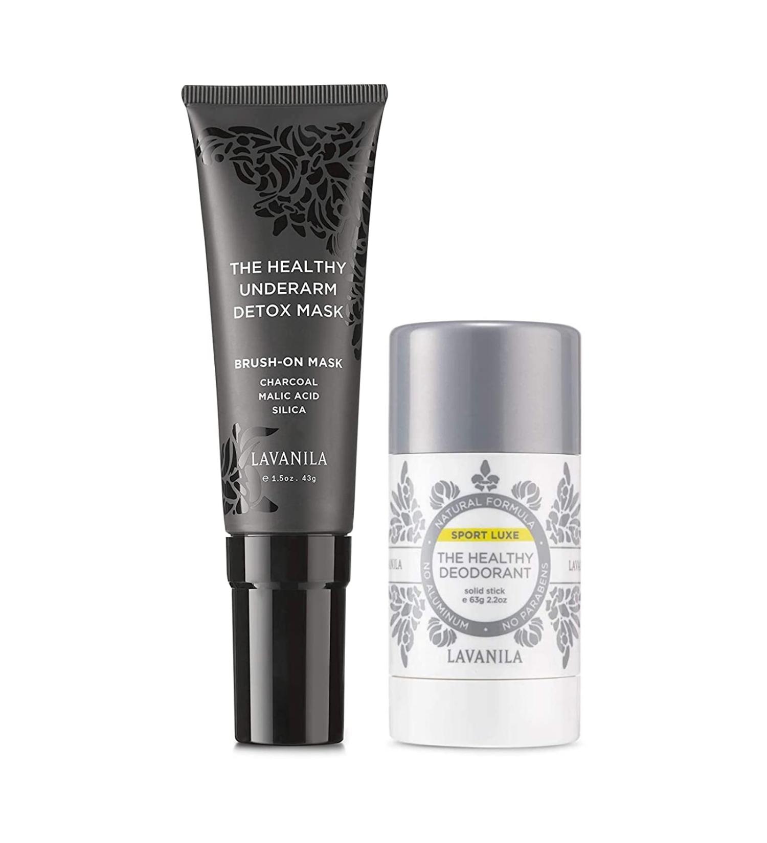 Lavanila Sport Luxe Aluminum-Free Deodorant + Charcoal Underarm Detox Mask - Buy Online on GoSupps.com