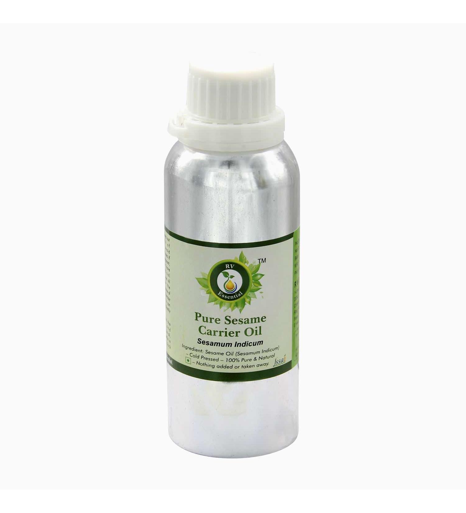 R V Essential Pur S same Carrier Huile de 630ml (21oz) - Sesamum indicum (100% Pur et naturelle press e froid) Sesame Carrier Oil 630 ml (Pack of 1) - Buy Online on GoSupps.com