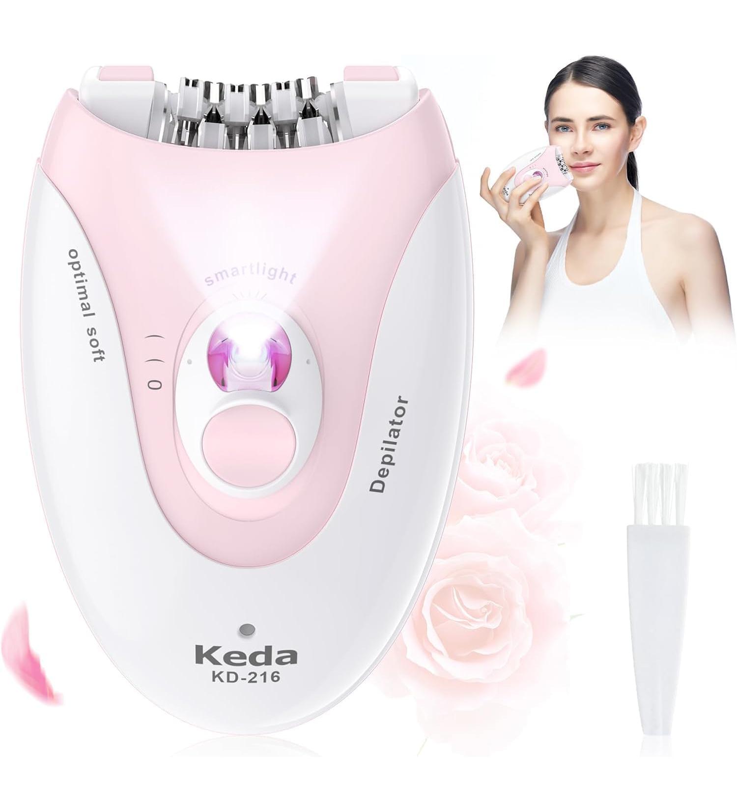 Bubbacare Epilator for Women for Face Legs Arms Armpit Bikini - Pink - Buy Online on GoSupps.com