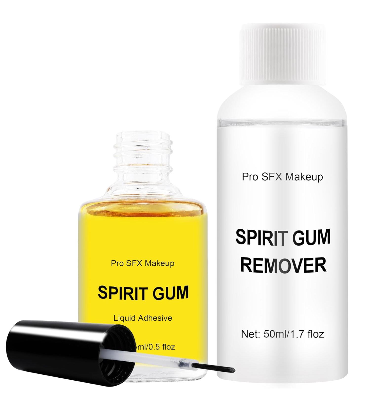 DELISOUL Spirit Gum Adhesive And Remover Combo Kit - Amber - 1.7 Fl Oz. - 0.5 Fl Oz. - Buy Online on GoSupps.com