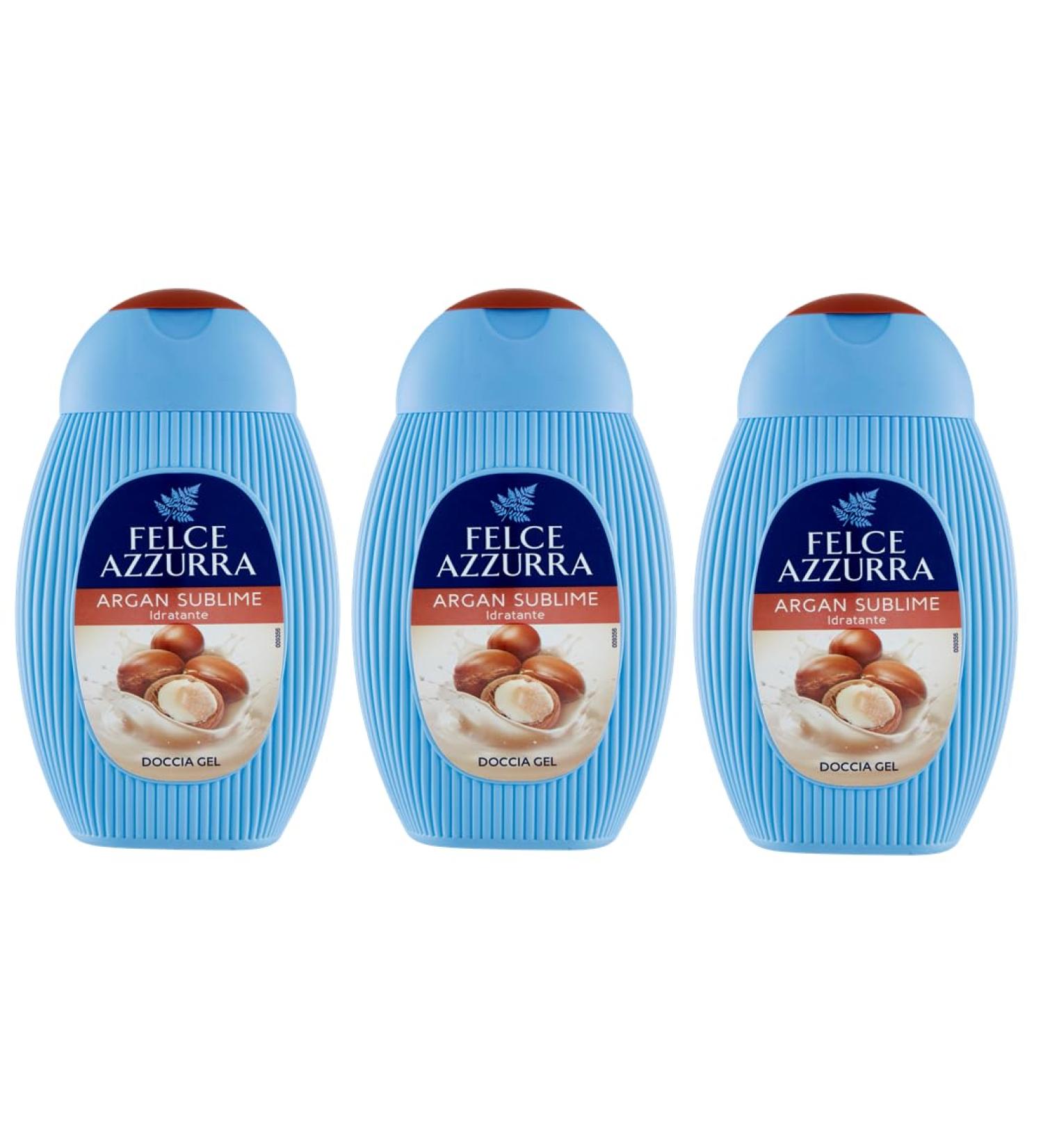  Felce Azzurra 3 x Fern Azzurra Argan Sublime Shower Gel - Shower Gel 250ml - Buy Online on GoSupps.com
