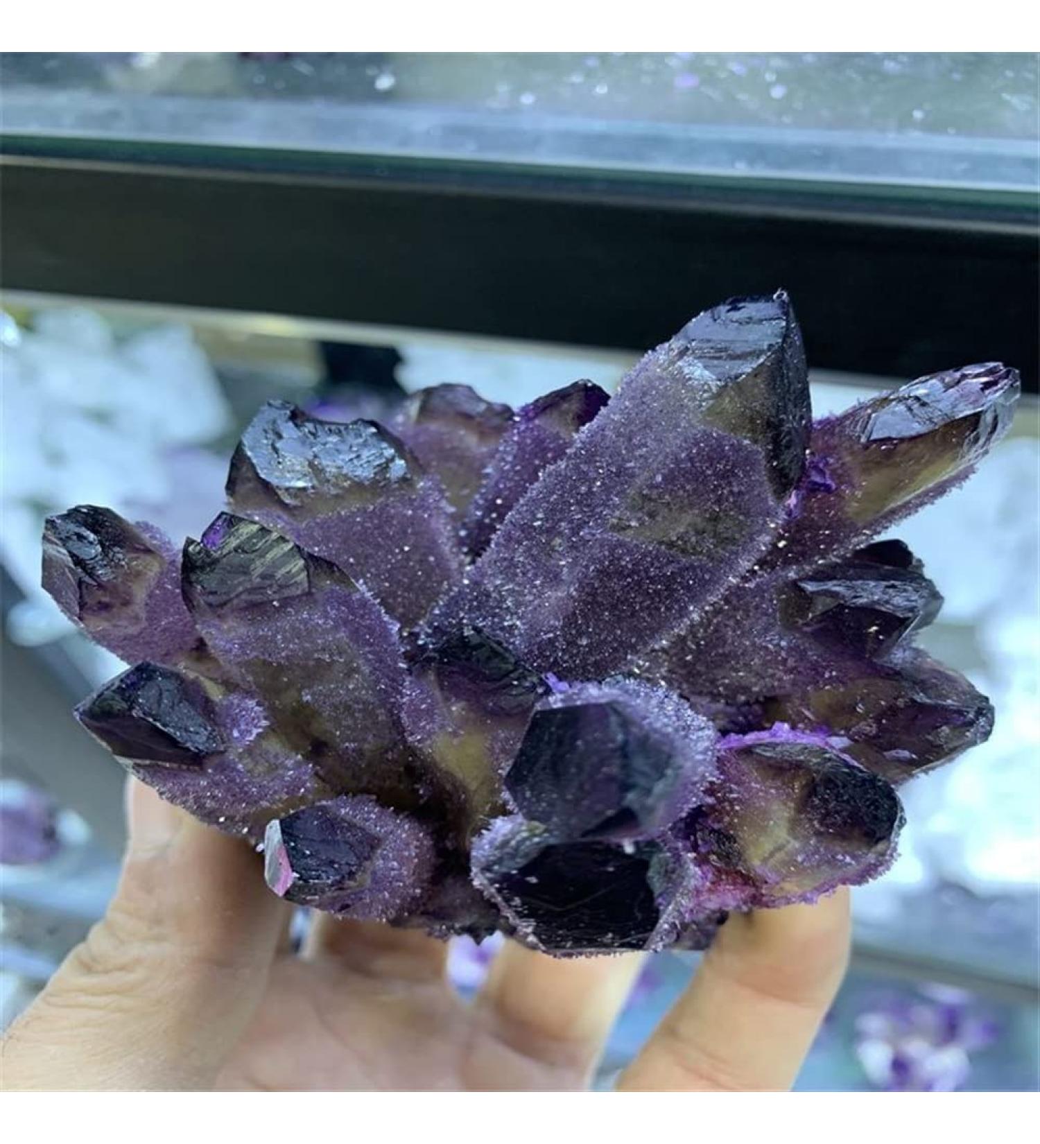 Natural Crystal Rough Specimen 300-400g Natural Purple Ghost Phantom Quartz Crystal Cluster Rock Stones and Crystals ReikiSpecimen HomeStone (Size : 400-500g) - Buy Online on GoSupps.com