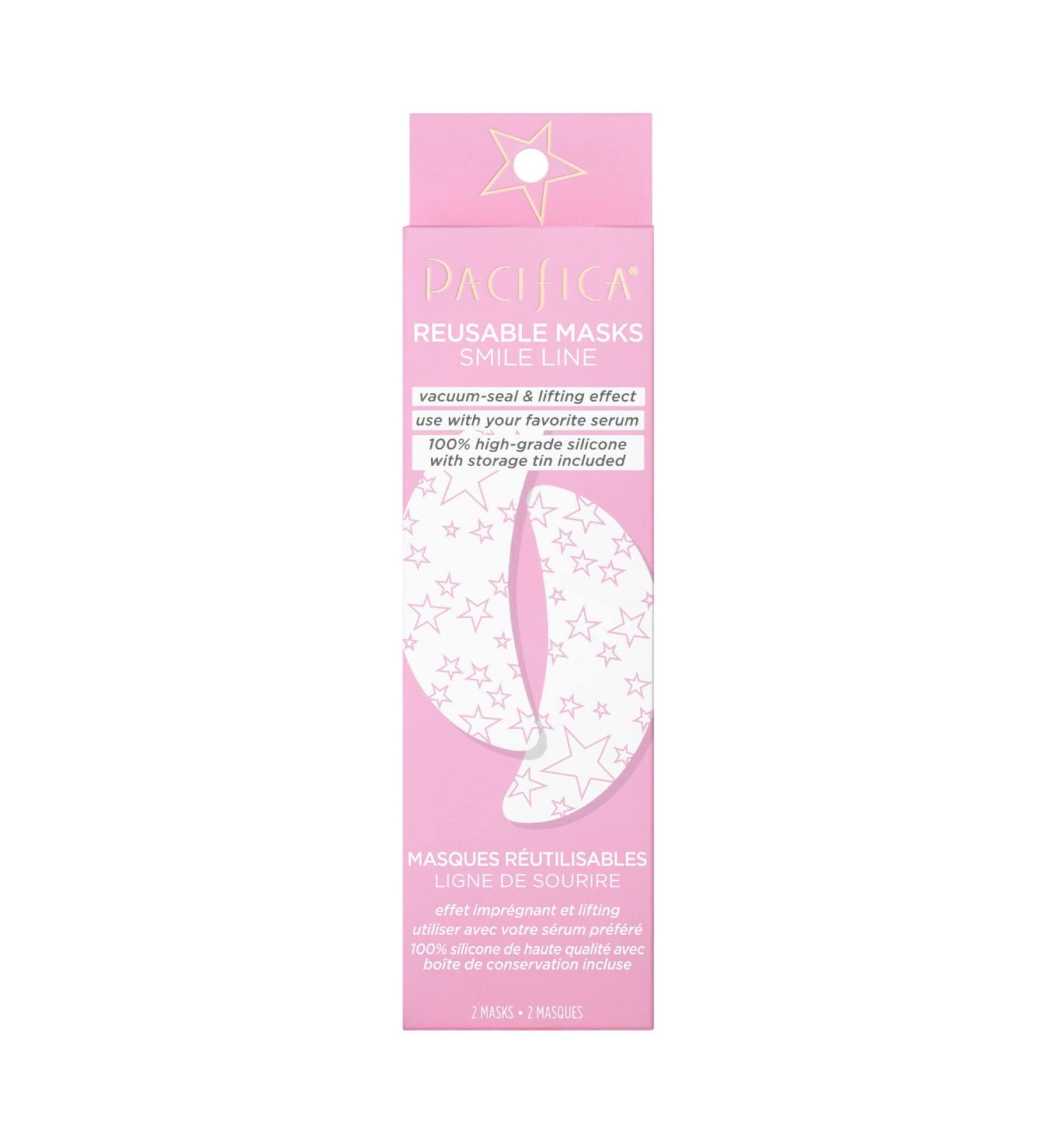 Pacifica Beauty Reusable Smile Line Mask | 100% Silicone for Fine Lines & Wrinkles | Vacuum Seal & Lifting Effect | Vegan & Cruelty-Free - Buy Online on GoSupps.com