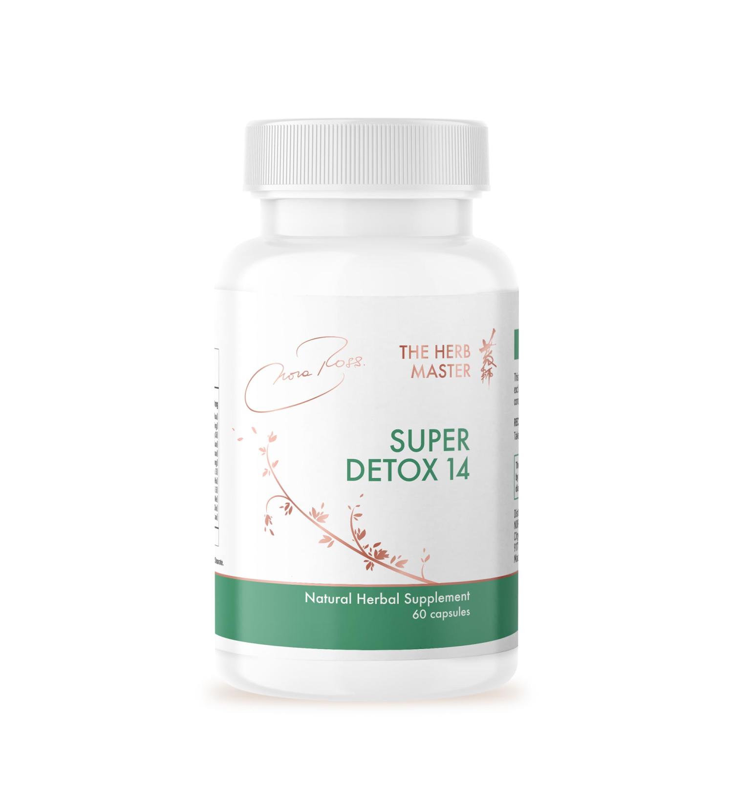 Nora Ross Super Detox 14 Liver Support Supplement - Herbal Blend for Men, Women & Seniors - 60 Capsules - Buy Online on GoSupps.com
