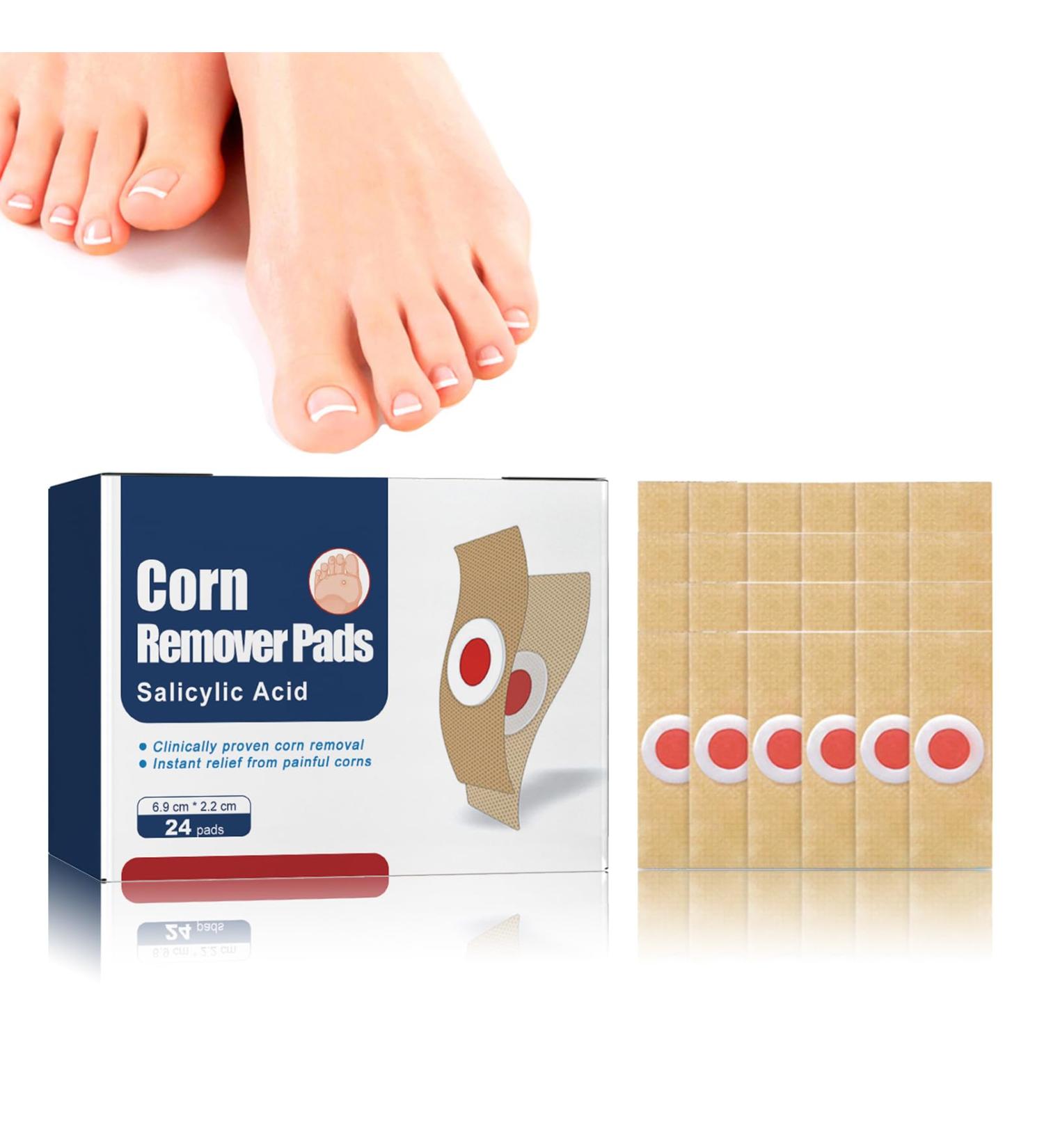 Foot Corn Remover Pads - 24 Pcs Corn Removal Plasters for Feet & Toe - Wart Remover Patch for Foot Care - Ideal for Corn Relief - Buy Online on GoSupps.com