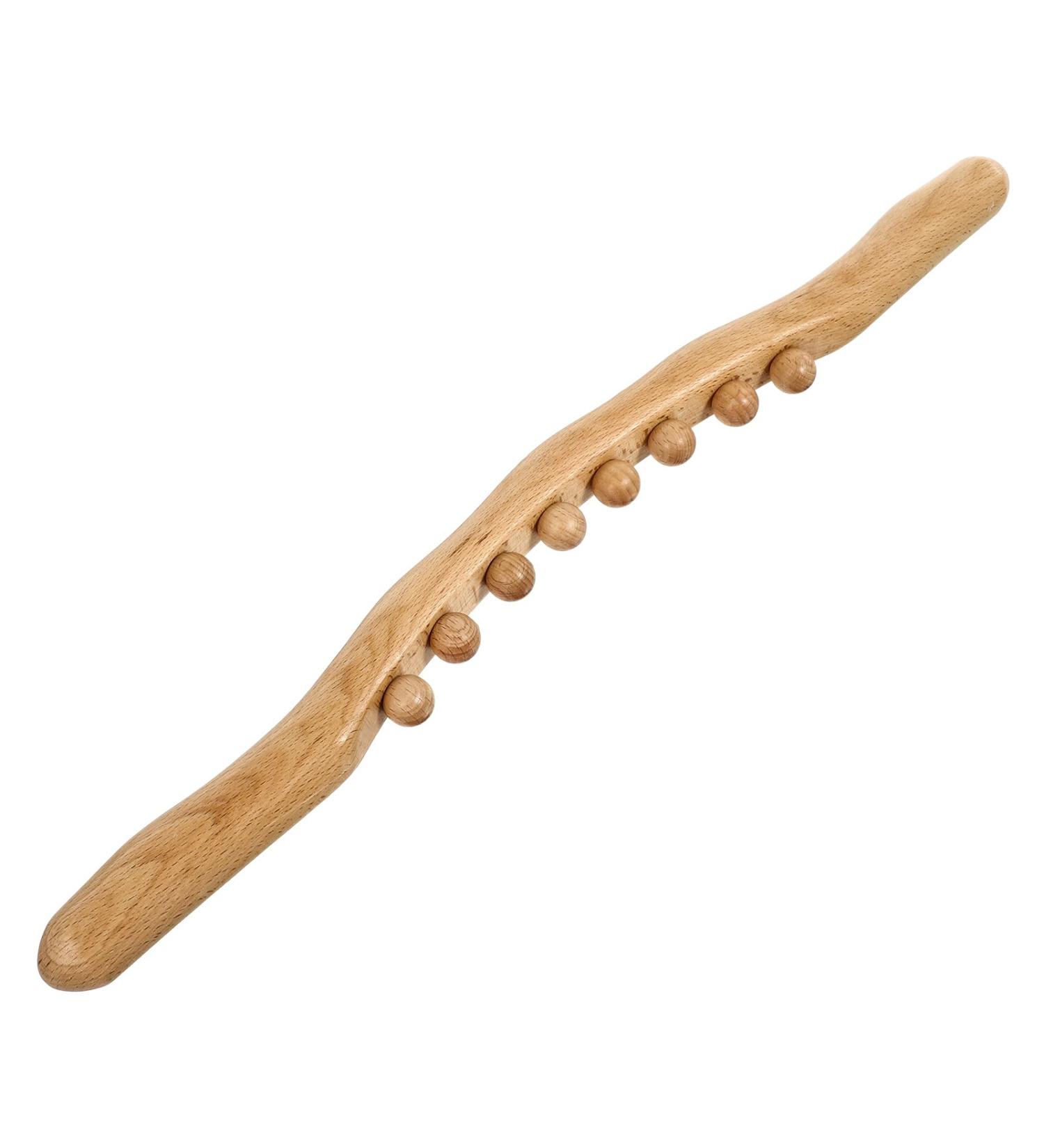 Operitacx Holz-Gua-Sha Massage Tools | Wooden Scratch Rod & 8 Pearl Body Massage Device - Buy Online on GoSupps.com