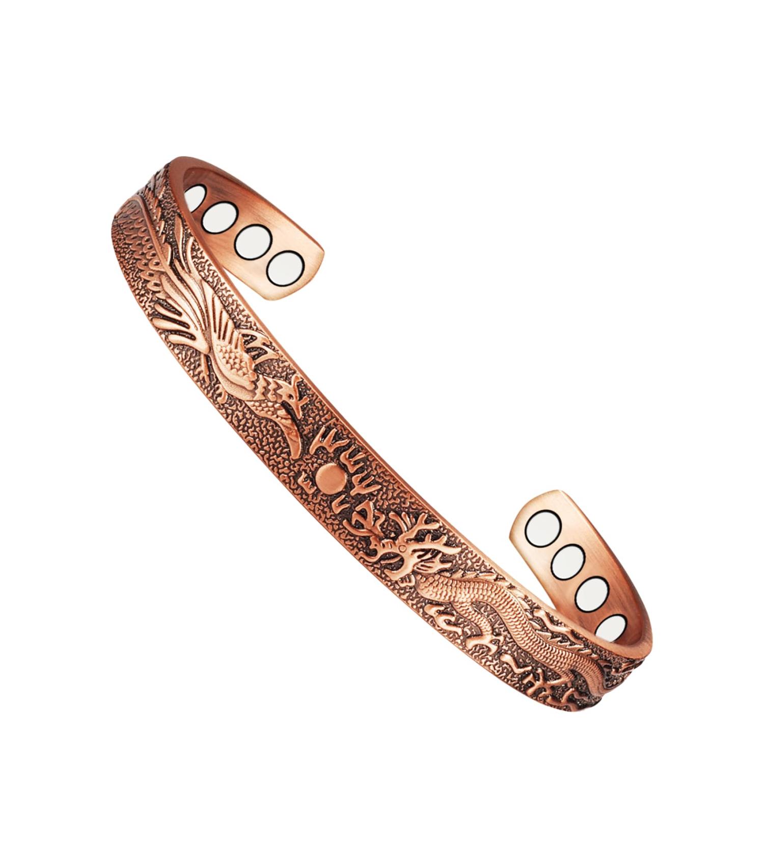 Pure Copper Magnetic Therapy Bracelet for Men | Arthritis & Carpal Tunnel Pain Relief - Buy Online on GoSupps.com