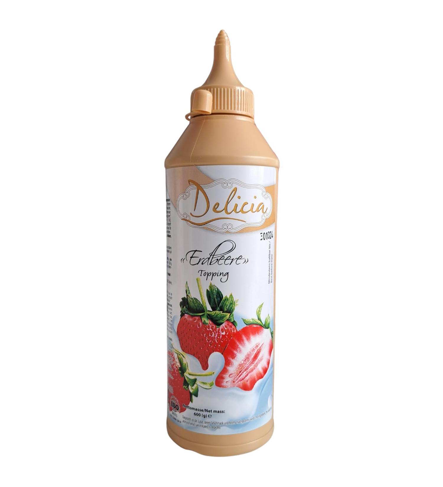Buy Seductive Strawberry Dessert Sauce - 600g Versatile Topping for Creative Desserts | Delicia - Buy Online on GoSupps.com