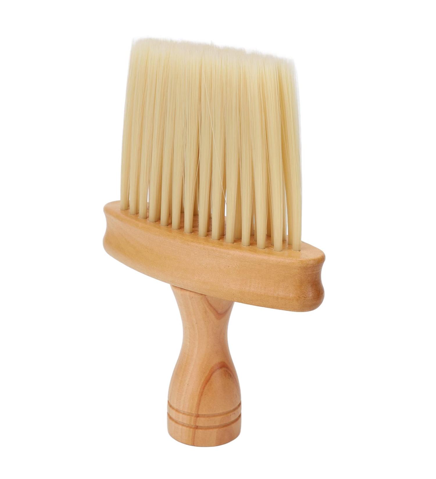 Qukaim Neck Duster Barber Brush Neck Duster Nylon Bristles Wood Handle Simple Style Hair Cutting Neck Duster - Buy Online on GoSupps.com