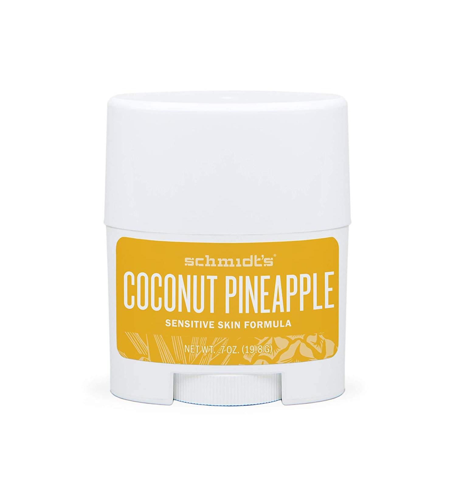 Schmidt's Coconut Pineapple Natural Deodorant Stick Travel Size 0.7oz - Sensitive Skin Formula - Buy Online on GoSupps.com