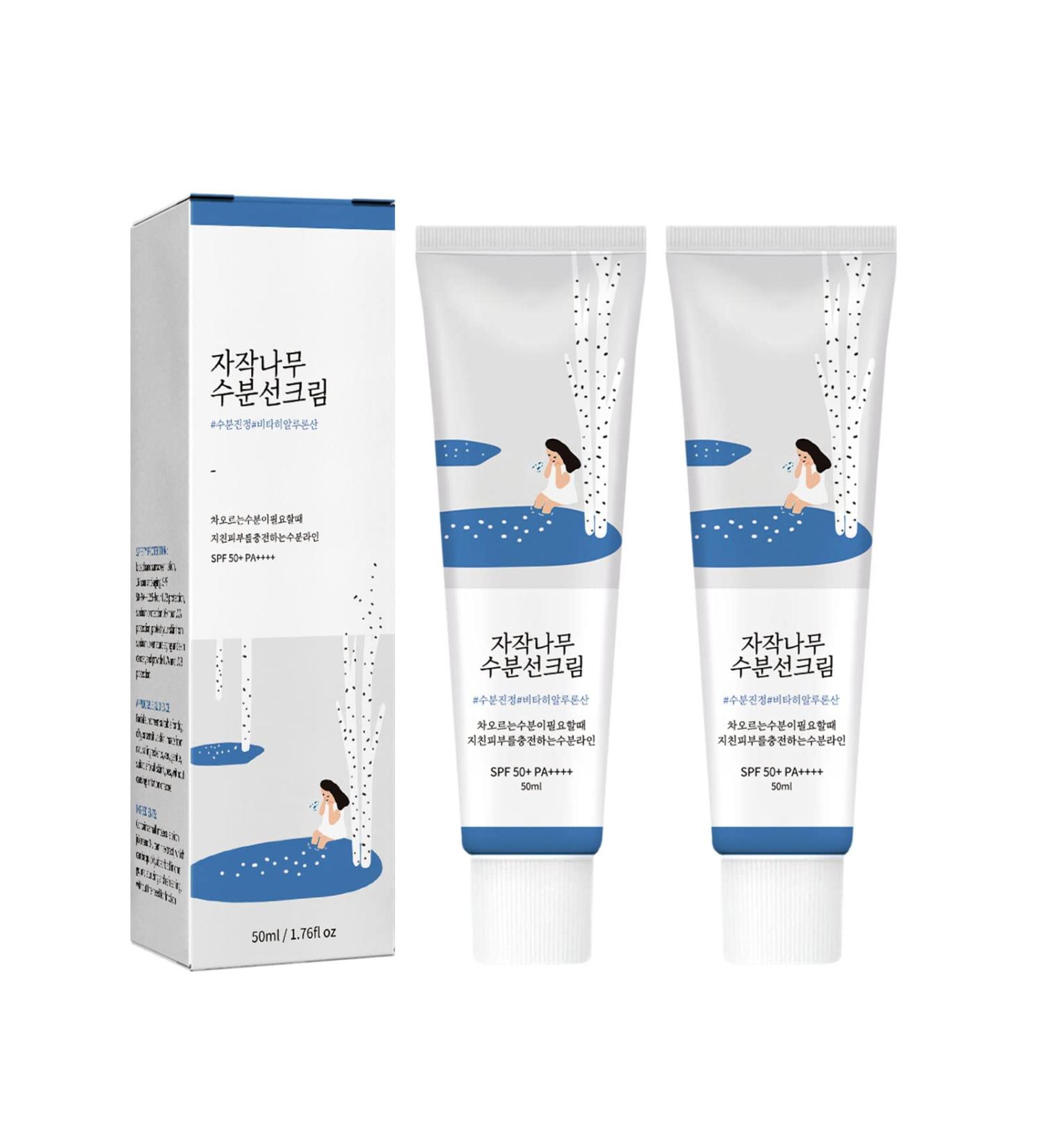 Lab Relief Brich Juice Moisturizing Sun Cream SPF50+ PA++++ (2 Pack) | Organic Korean Sunscreen for Skin Care | Strong UV Protection | No White Cast - Buy Online on GoSupps.com