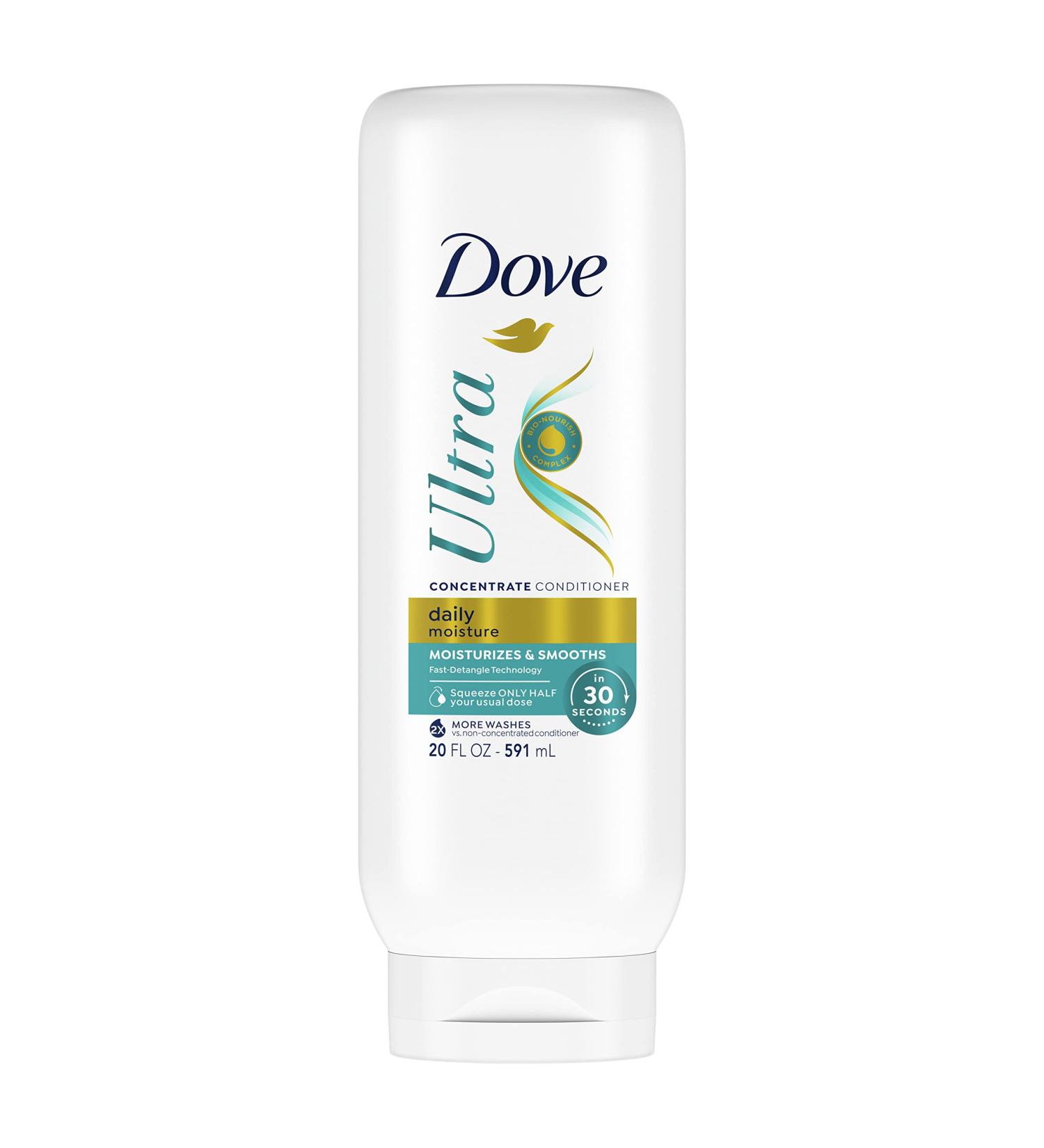 Dove Ultra Daily Moisture Concentrate Conditioner 20 oz - Fast-Detangle, Hydrates Dry Hair, 2X More Washes - Buy Online on GoSupps.com