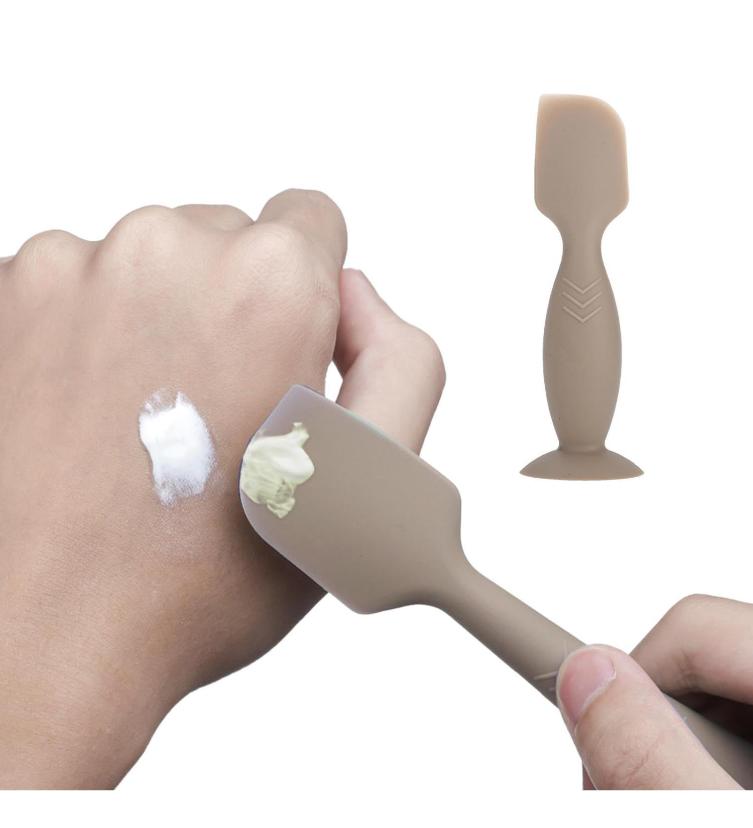 Aznever Baby Diaper Cream Applicator - Soft Silicone Spatula with Suction Cup Base | Safe & Smooth Diaper Cream Patch in Khaki for Easy Application - Buy Online on GoSupps.com