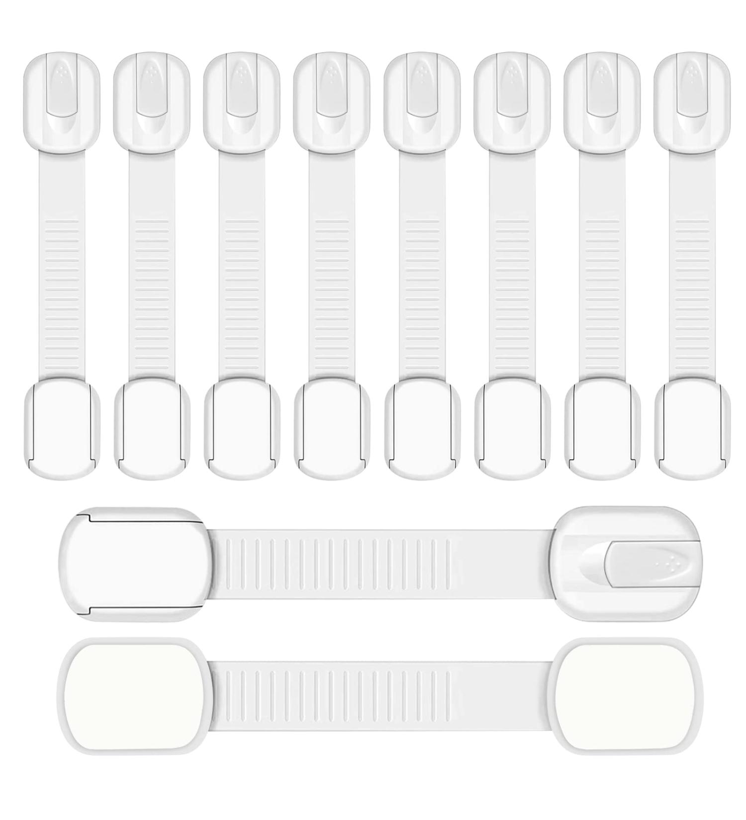 FHLBESTYU Child Locking Cabinet Safety Kit - 10pcs Self-Adhesive Drawer & Door Locks No Drilling Needed | Baby & Child Protection - Buy Online on GoSupps.com