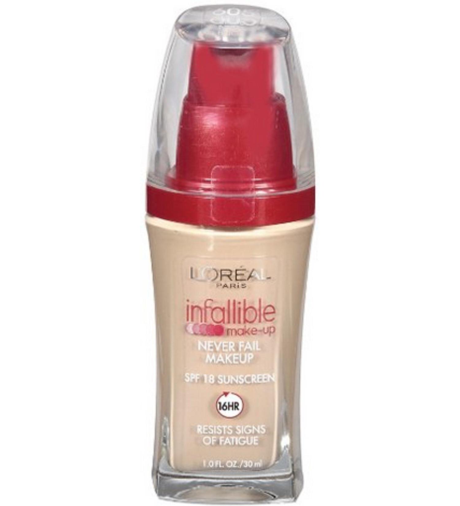 L'Oreal Infallible Advanced Never Fail Makeup Nude Beige 605 1 oz (Pack of 2)