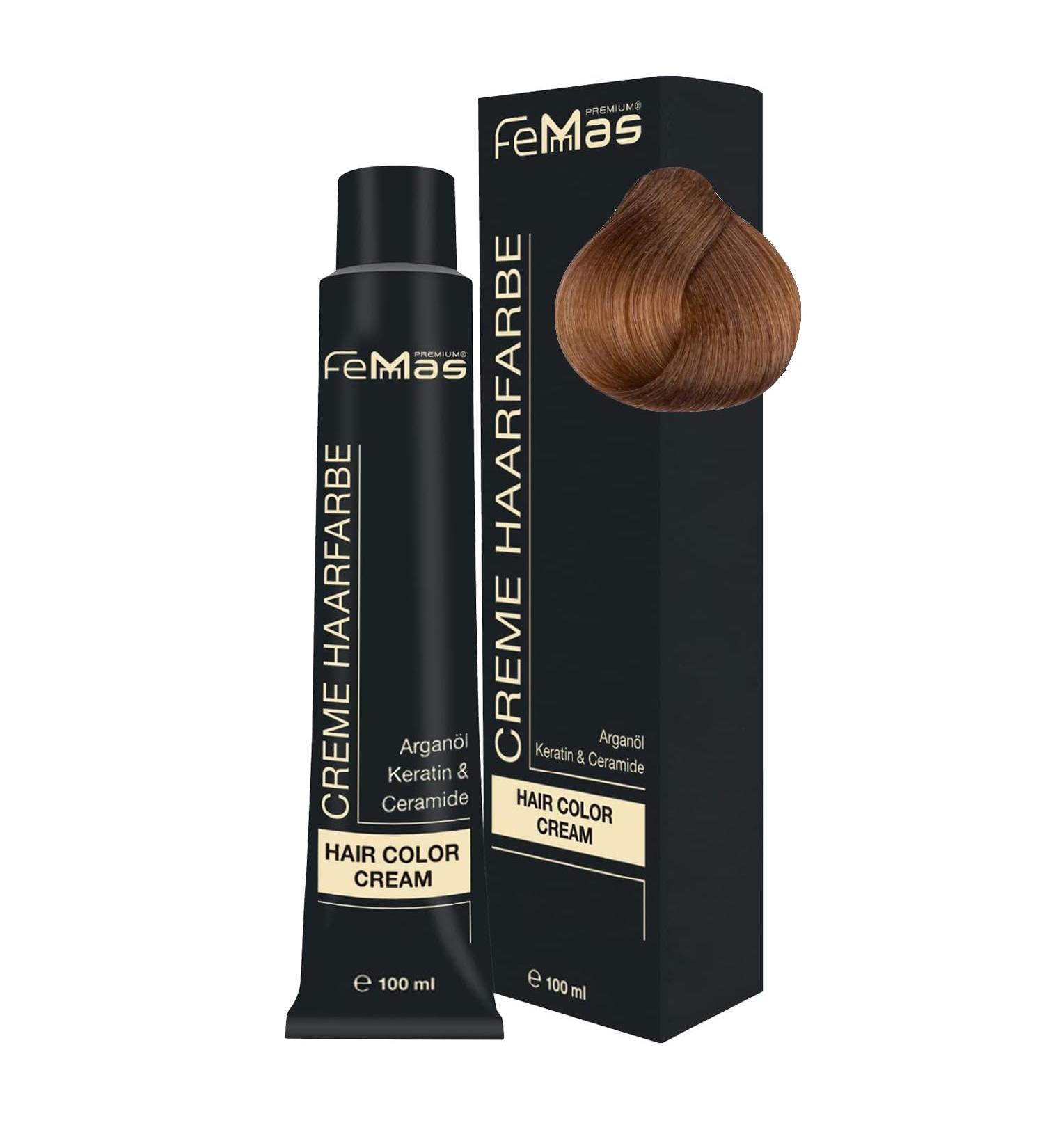 Femmas Hair Color Light Blonde Gold Intensive 8.33 | Professional Cream Hair Dye with Argan Oil Keratin & Ceramids | Permanent Tint for Radiant Color | 100ml Pack - Buy Online on GoSupps.com
