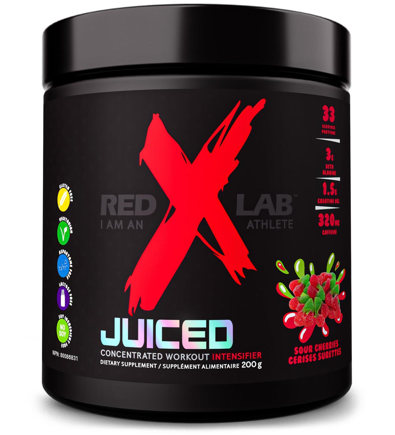 Red X Lab Juiced Pre-Workout Powder Pumps & Strength Hyper Concentrate L-Citrulline Beta Alanine For Men & Women 33 Servings (Sour Cherry 200g) Sour cherry 200g - Buy Online on GoSupps.com