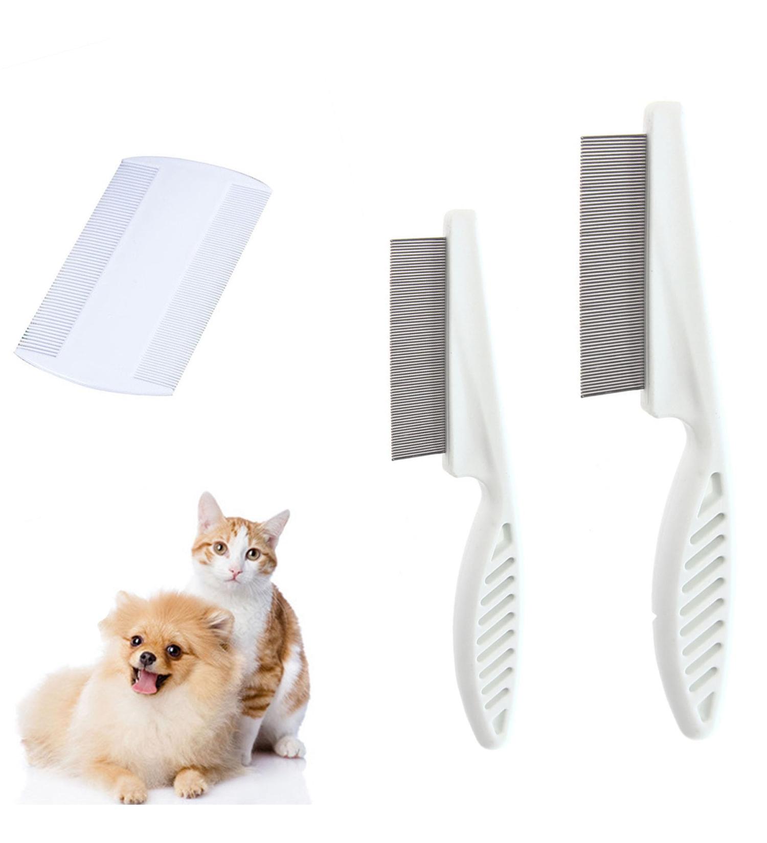 Flea Comb for Dogs Cats BAIYSFFG 3 PCS Dog Hair Comb Grooming Tool for Removing Tear Stains Fleas Dandruff Lice - Buy Online on GoSupps.com