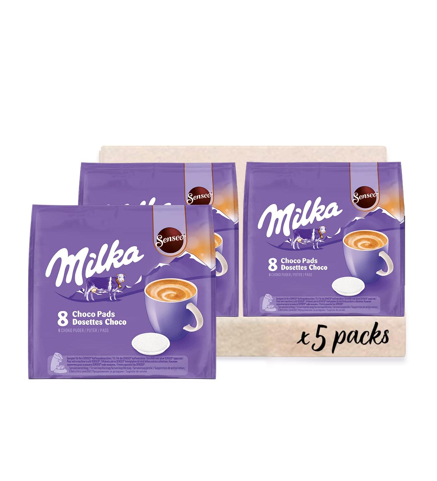 Buy Senseo Milka Cocoa Pads - 40 Compatible Pads (Pack of 5) - 560g for 40 Delicious Chocolate Drinks - Buy Online on GoSupps.com