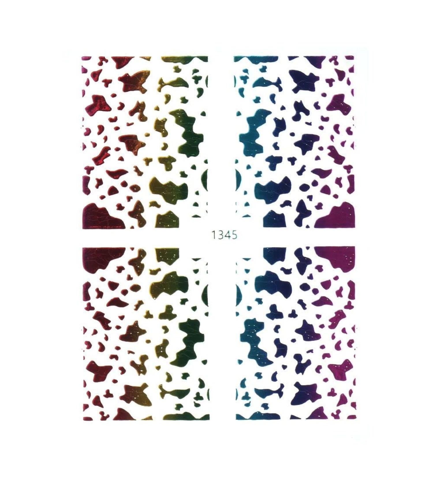 Women Easy To Use Hand-made Accessories Fashion Nail Stickers Self Adhesive Decoration Rainbow(5) Style5 - Buy Online on GoSupps.com