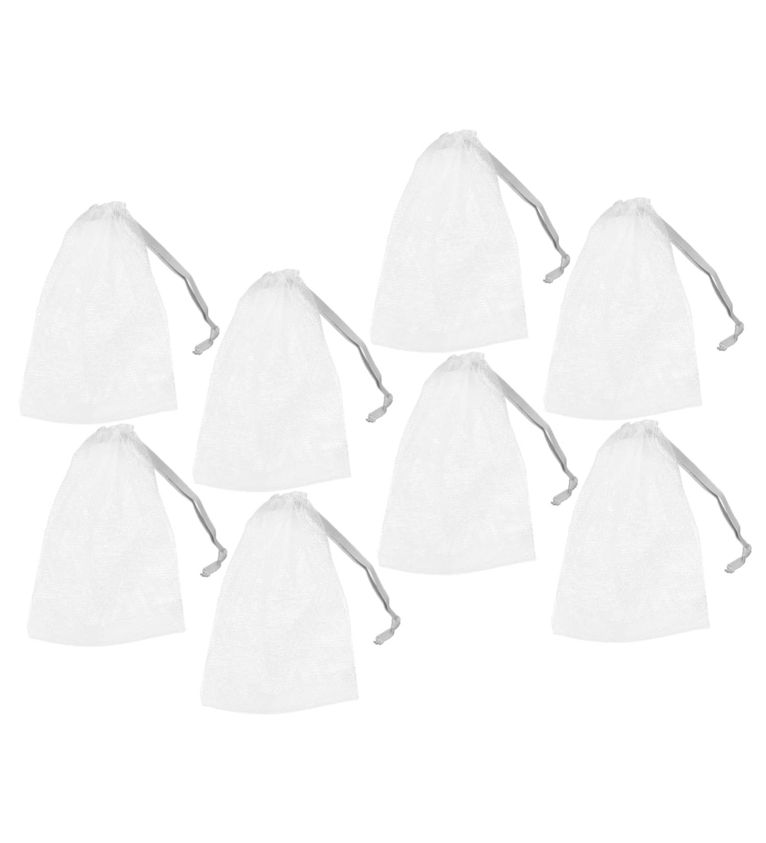 CANIGHT 8pcs Soap Mesh Bag Soap Foaming Bags Exfoliating Net Bag Facial Cleansing Net Dark Grey Fabric 14x10cm Dark Grey - Buy Online on GoSupps.com