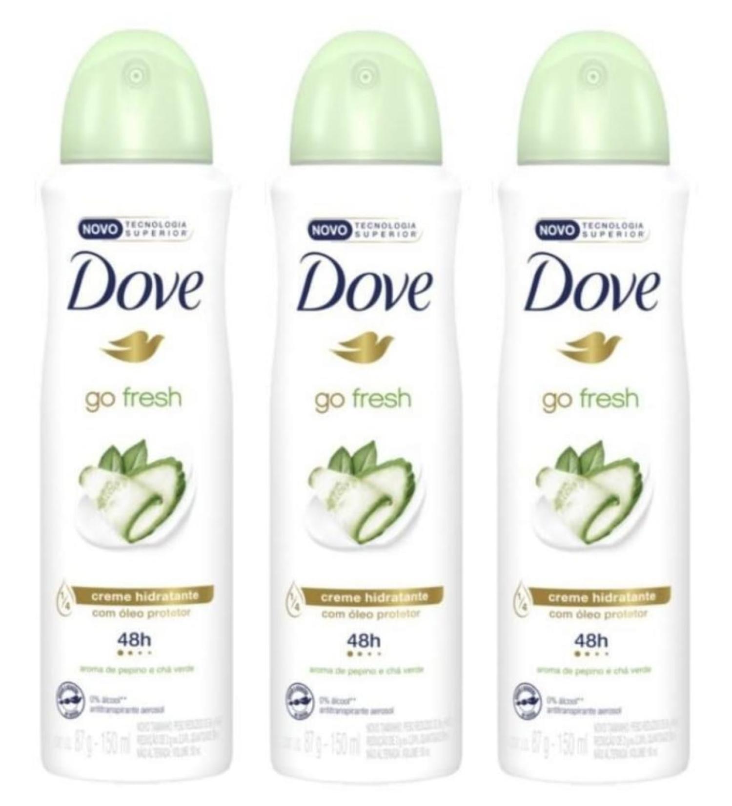Dove Go Fresh Cucumber & Green Tea Deodorant Moisturizing Cream with Protective Oil 48h 5 oz / 150ml. 3Pack - Buy Online on GoSupps.com