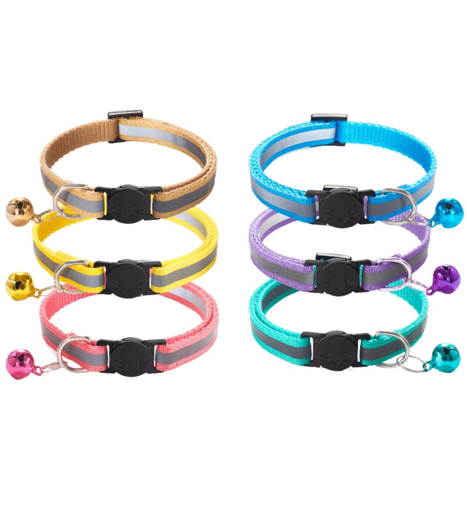 Buy Asymnm 6-Piece Reflective Cat Neck Bands - Safety Quick Lock with Bells | International Shipping - Buy Online on GoSupps.com