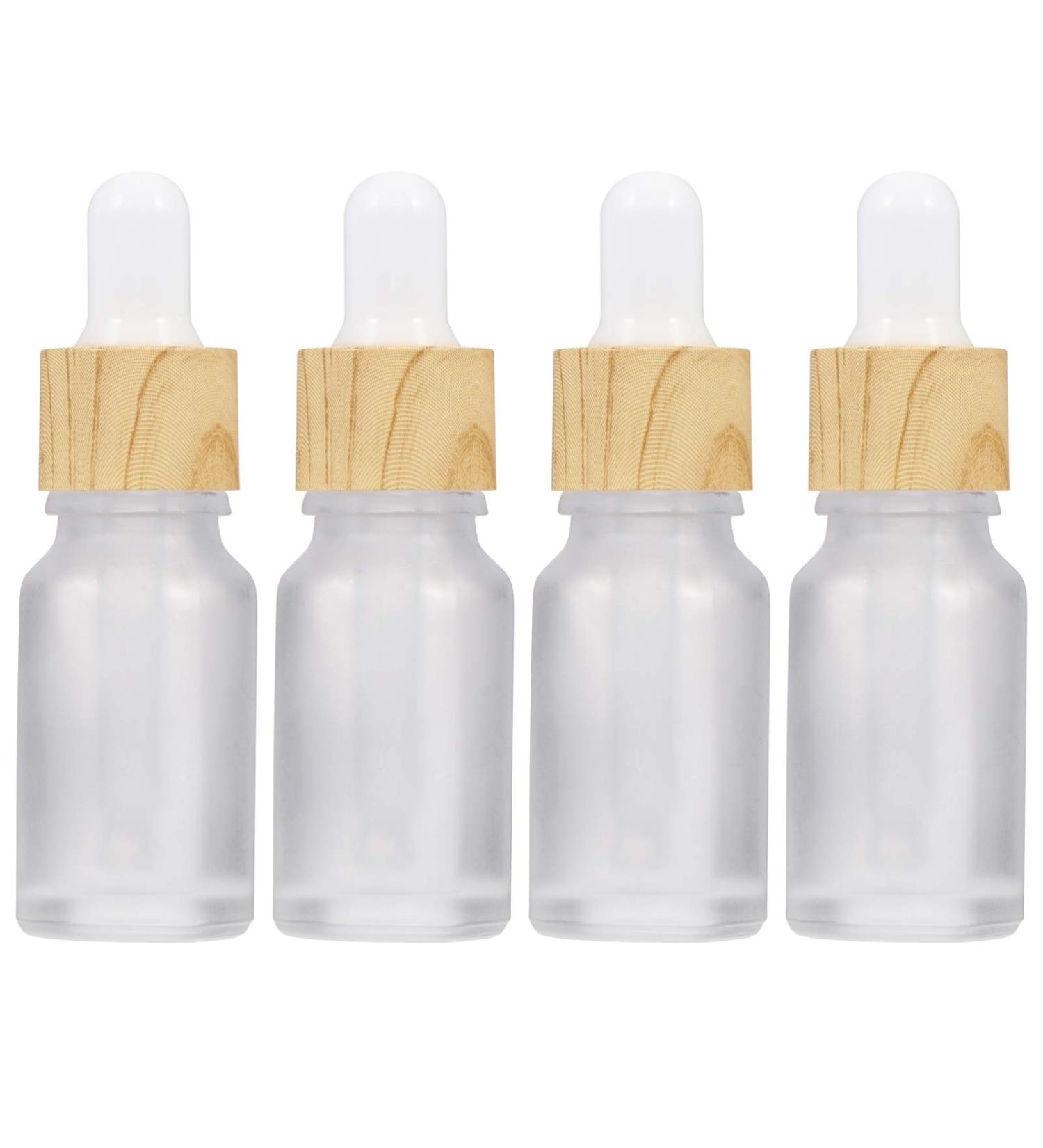 Buy Minkissy 4-Pack 10ml Empty Essential Oil Dropper Bottles - Travel Containers for Essential Oils - Sample Size Transparent Glass 8.7 x 3 cm - Buy Online on GoSupps.com