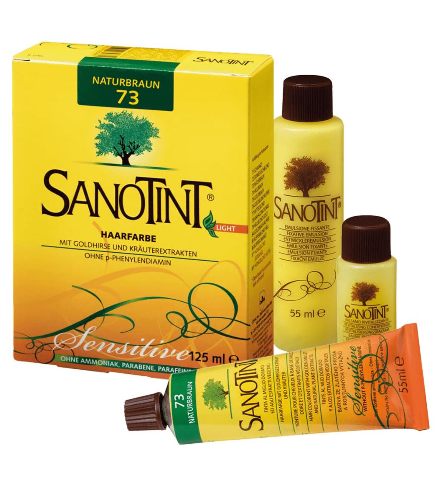 Cosval SANOTINT Sensitive Color 73 Naturbraun 2 verpakkingen 2 x 125 ml