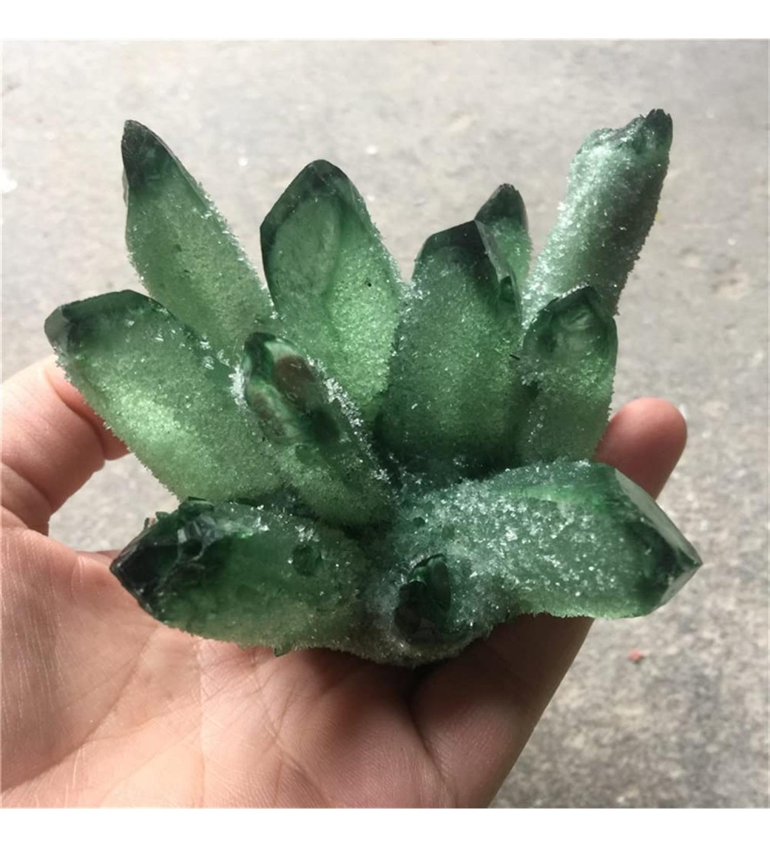 Home Decoration Green Ghost Phantom Quartz Crystal Cluster Rock Stones Crystals ReikiSpecimen Minerals ReikiChakra Stones ZJGIDTEM 400-500g - Buy Online on GoSupps.com