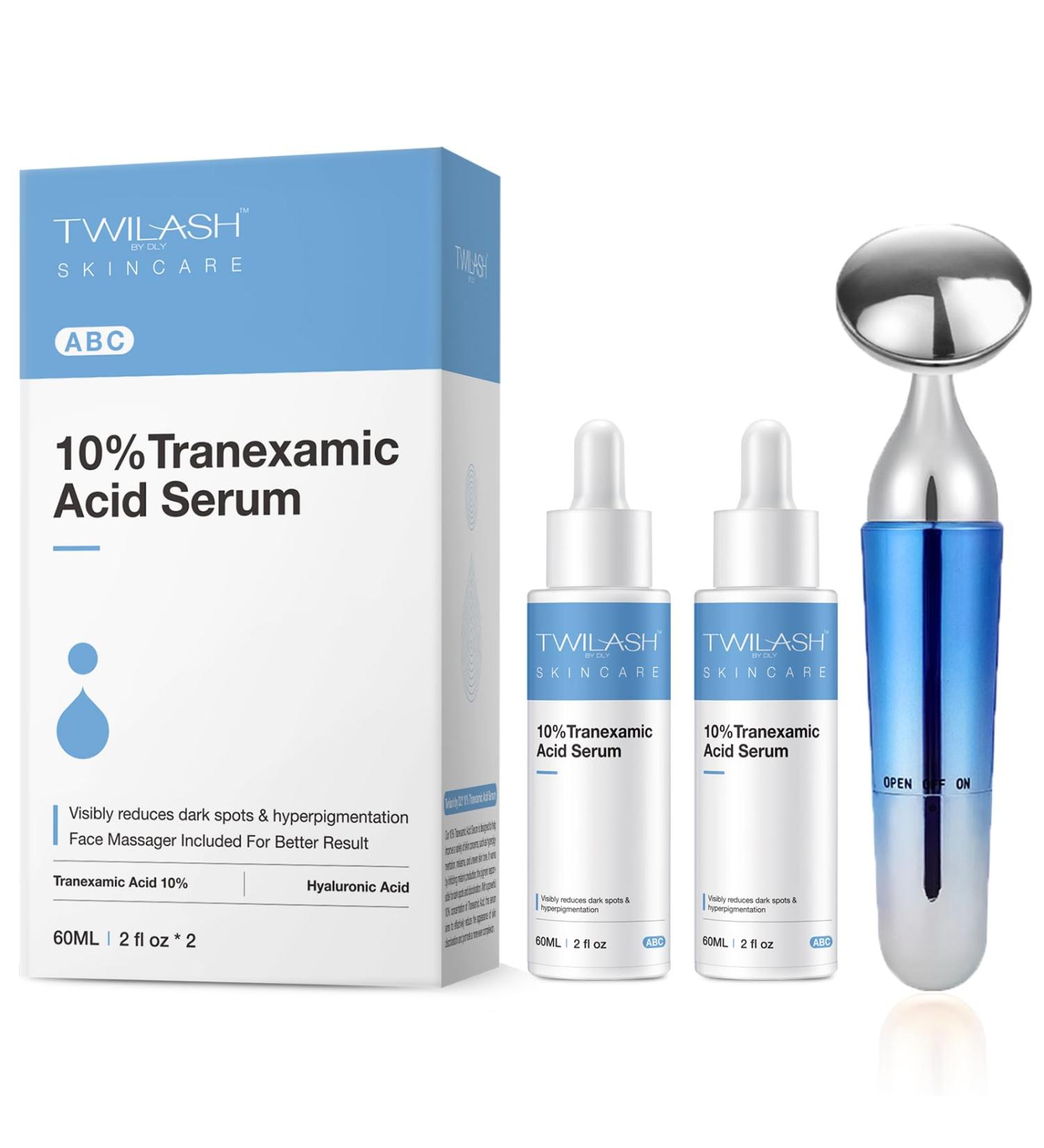 10% Tranexamic Acid Serum Dark Spot & Hyperpigmentation Treatment Serum: Advanced Formula with 10% Tranexamic Acid 5% Niacinamide and Bakuchiol - 60ml*2 4 Fl Oz - Buy Online on GoSupps.com